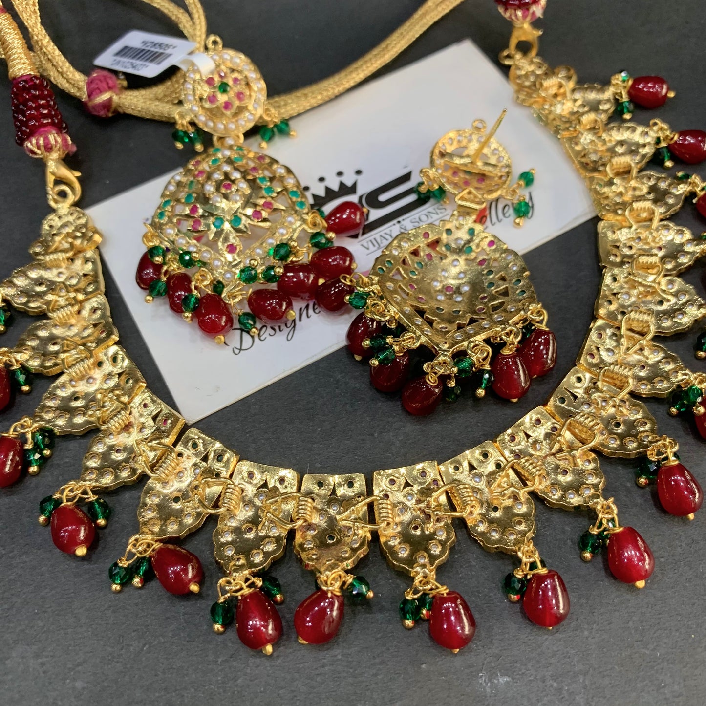 Jadau necklace set 86233