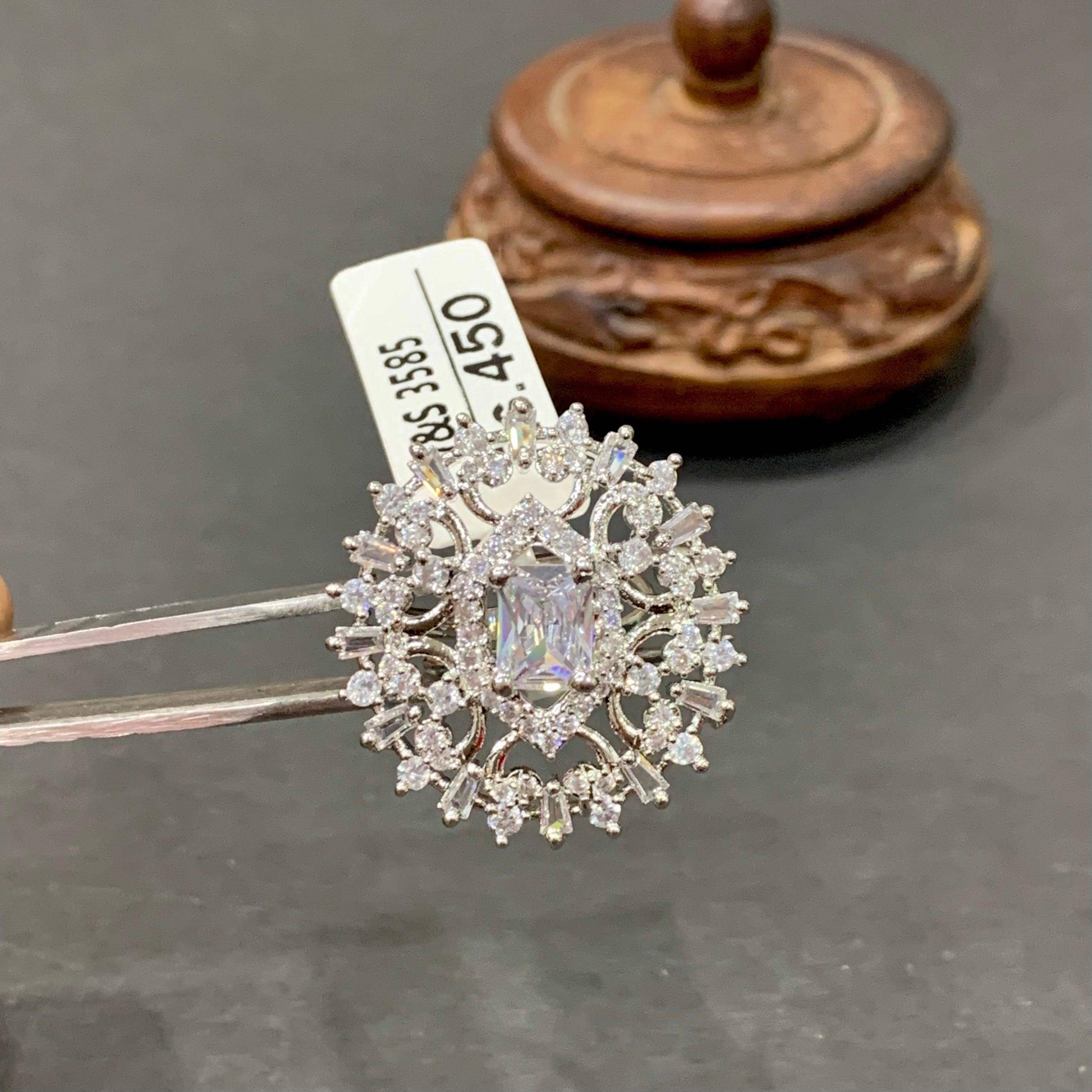 American Diamond Ring 434654 - Vijay & Sons