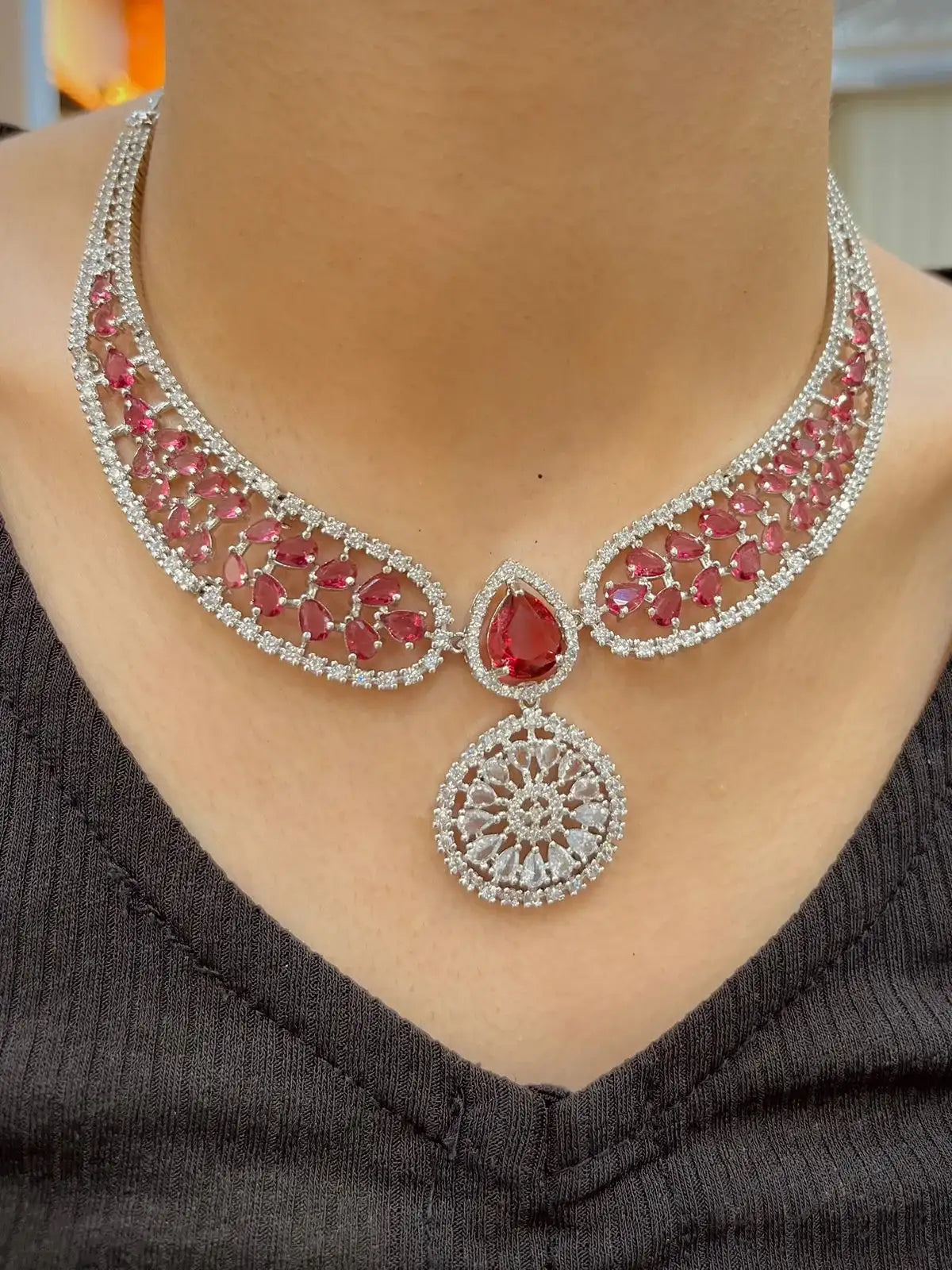 Zircon Necklace Set 58654