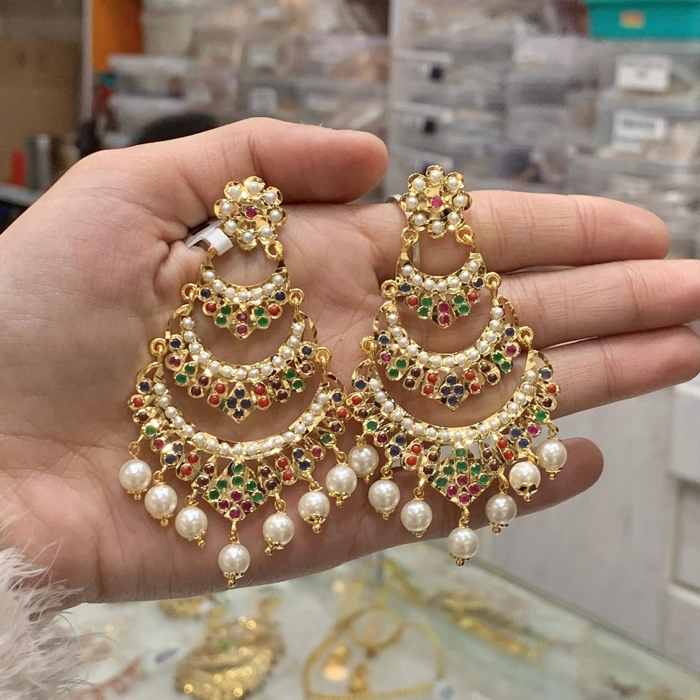 Jadau Earrings 355677 - Vijay & Sons
