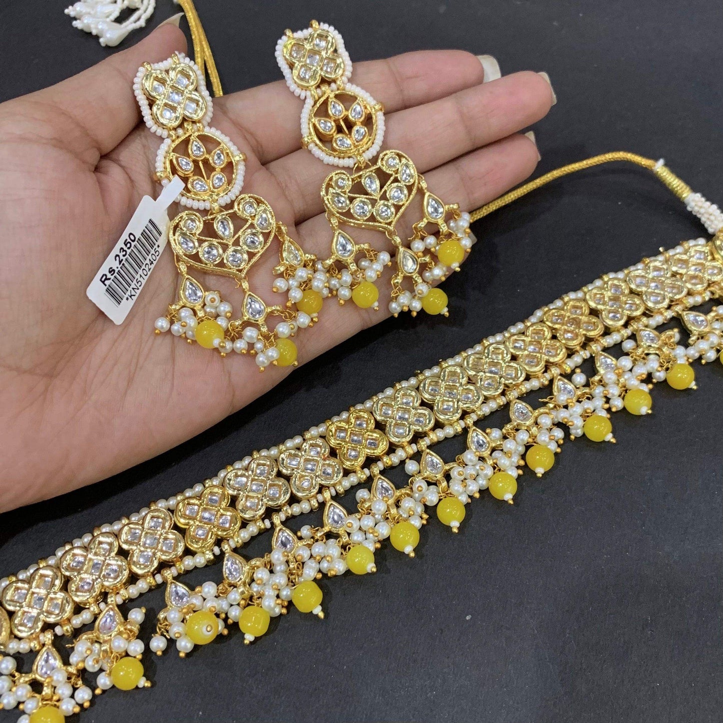 Kundan Necklace Set 3457765 - Vijay & Sons