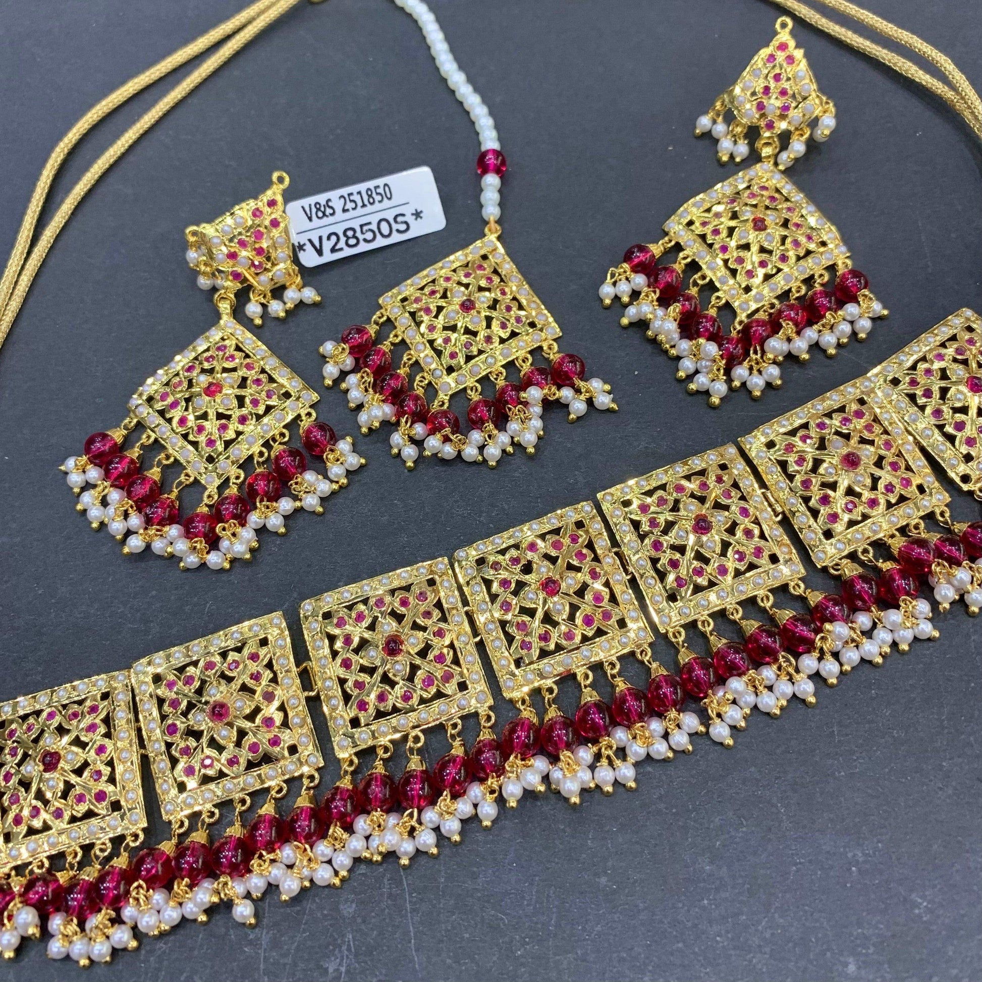 Jadau necklace set783992578 - Vijay & Sons