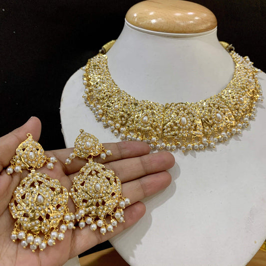 Jadau Necklace set 585749 - Vijay & Sons