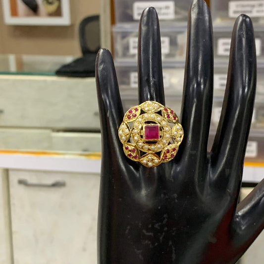 Jadau ring 466446 - Vijay & Sons