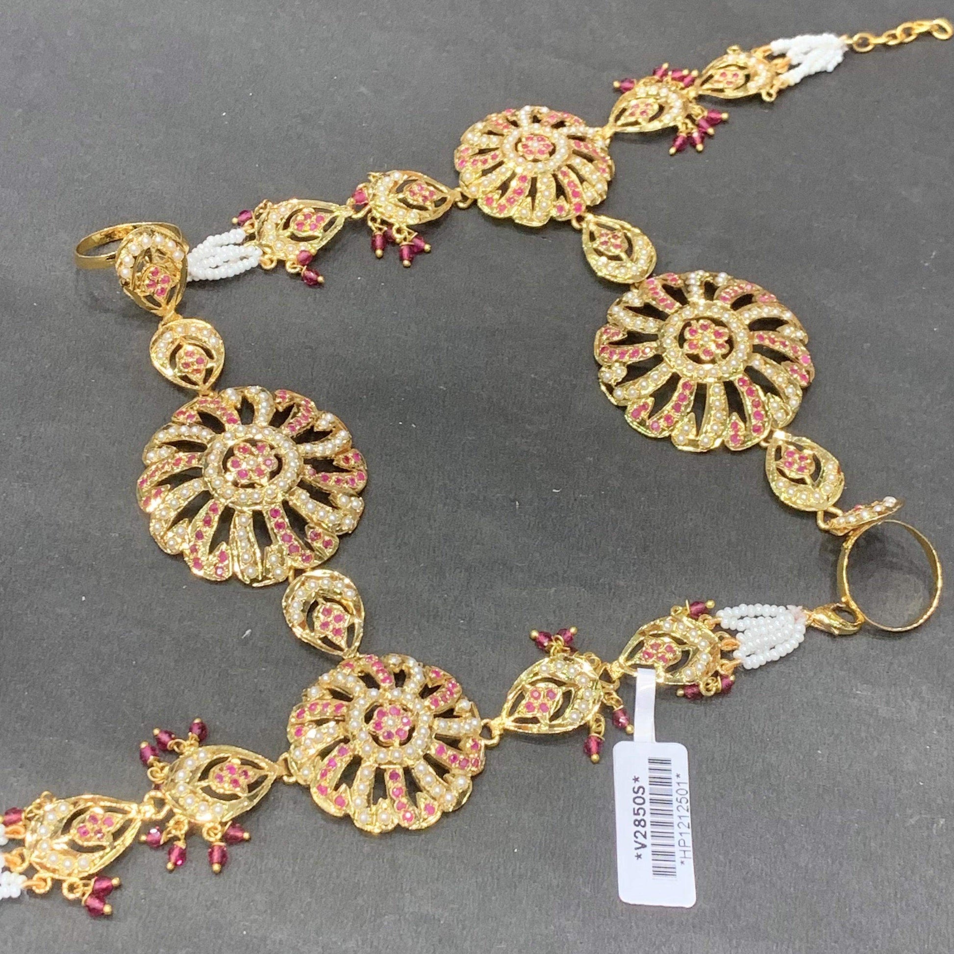Jadau Ring adjustable size 2947134 - Vijay & Sons