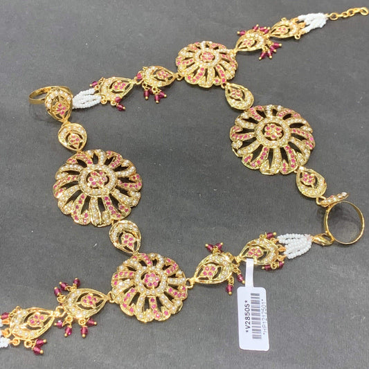 Jadau Ring adjustable size 2947134 - Vijay & Sons