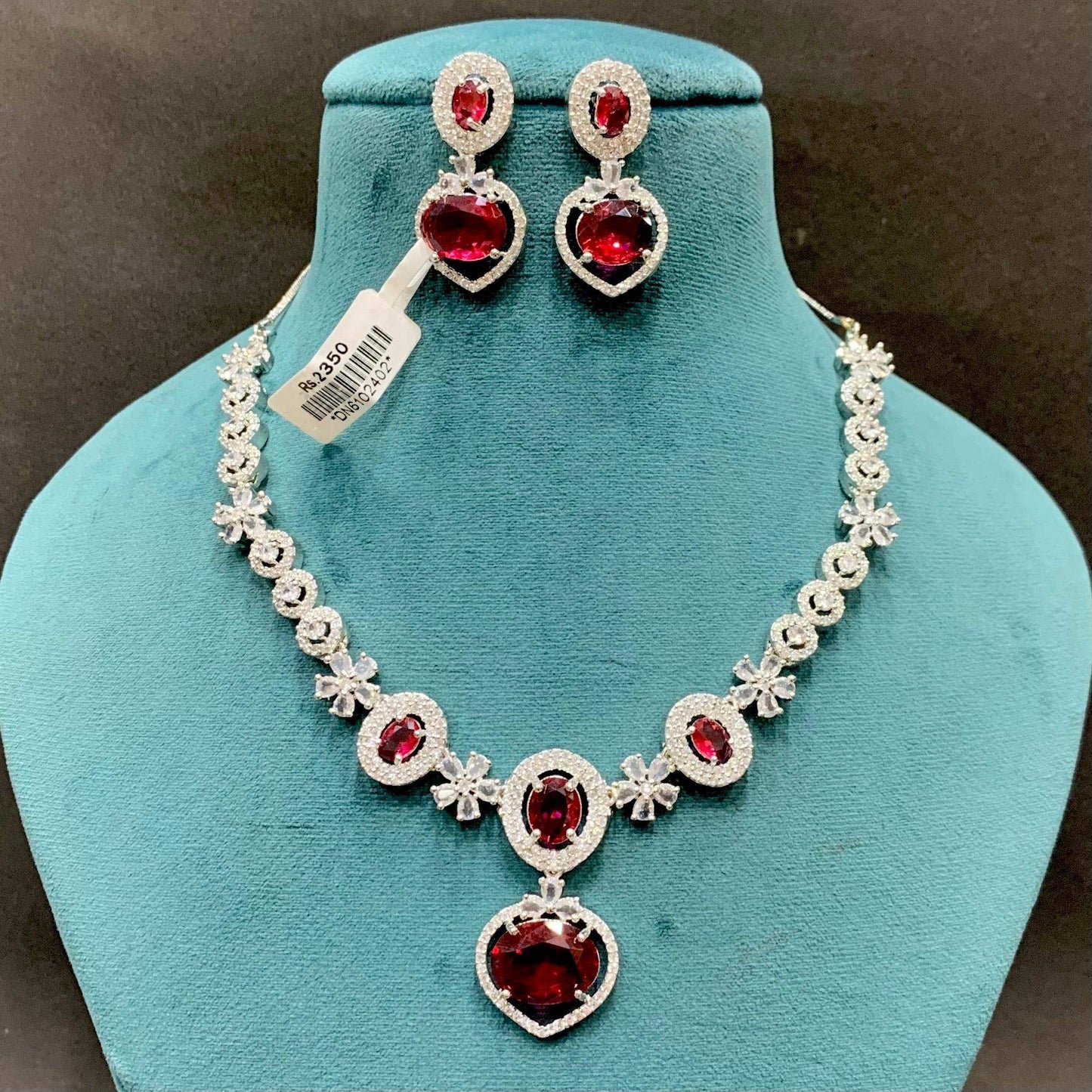 Zircon Necklace Set 65789 - Vijay & Sons