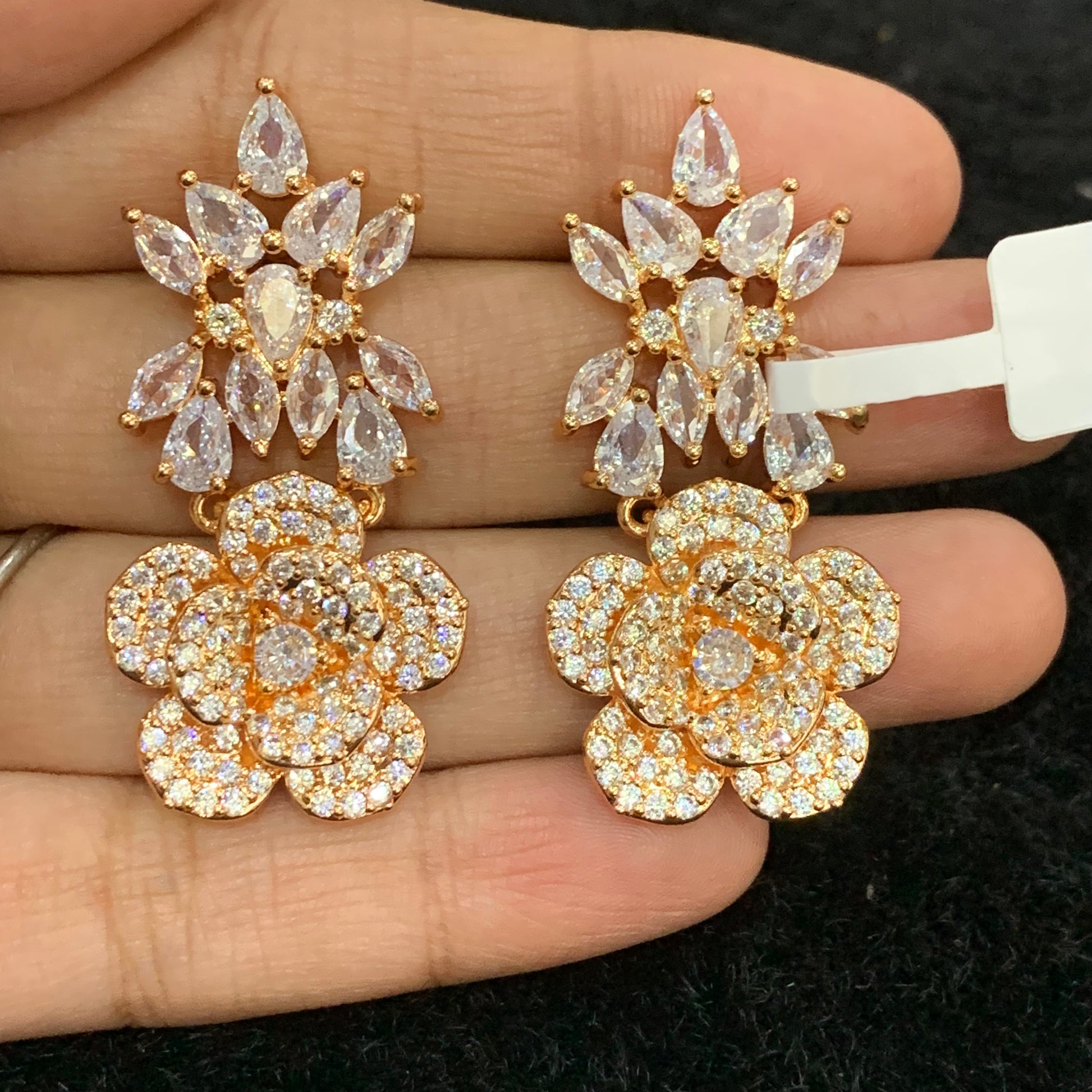 American diamond earrings 464678 - Vijay & Sons