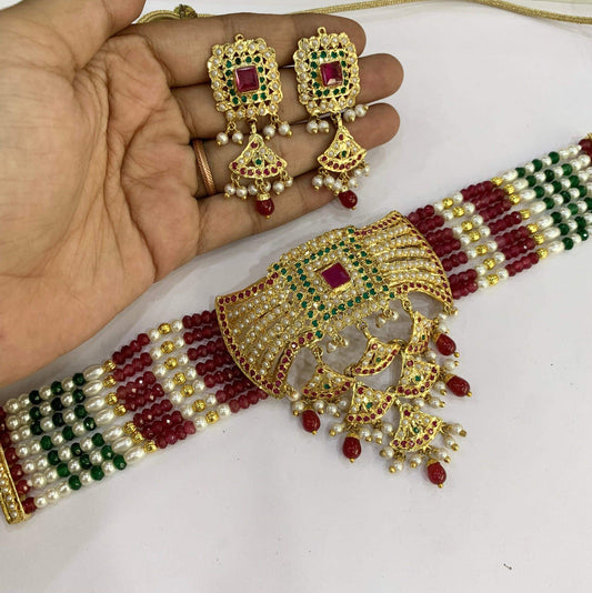 Jadau chokker set 4684433 - Vijay & Sons