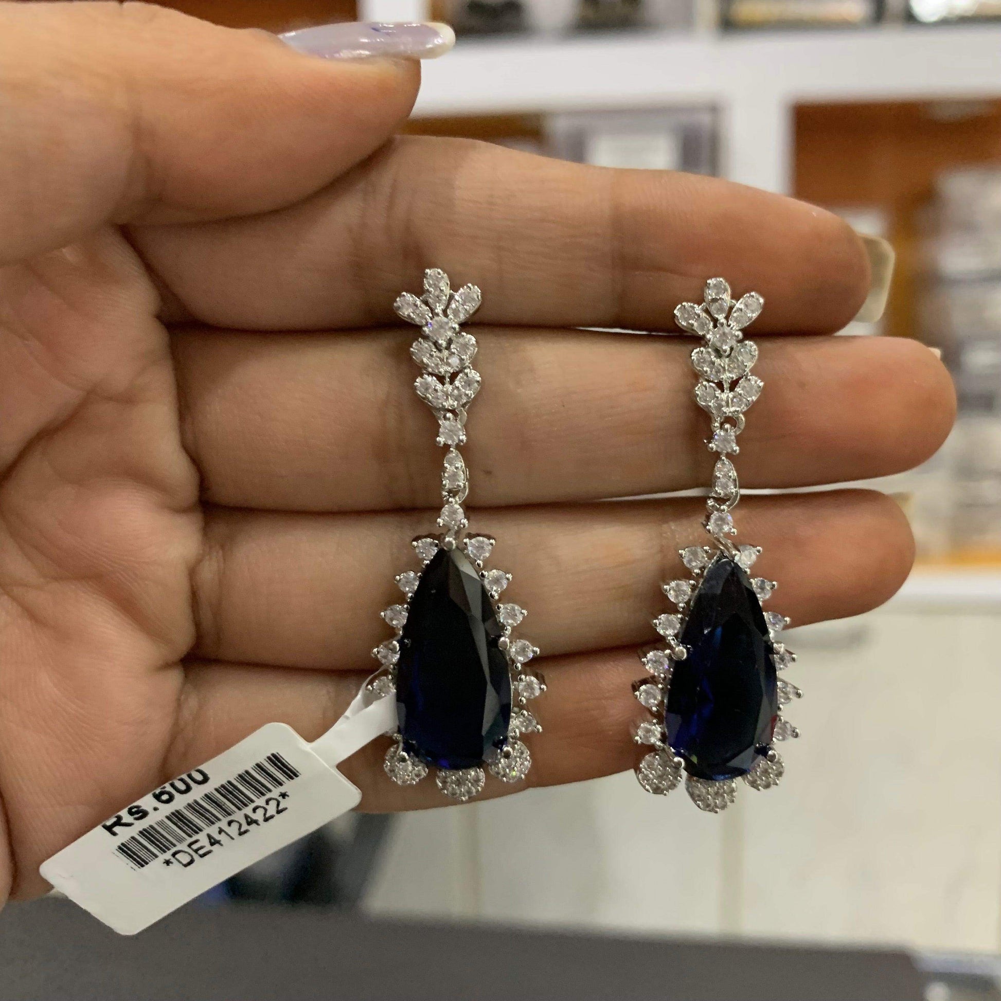 Zircon Earrings 45321 - Vijay & Sons