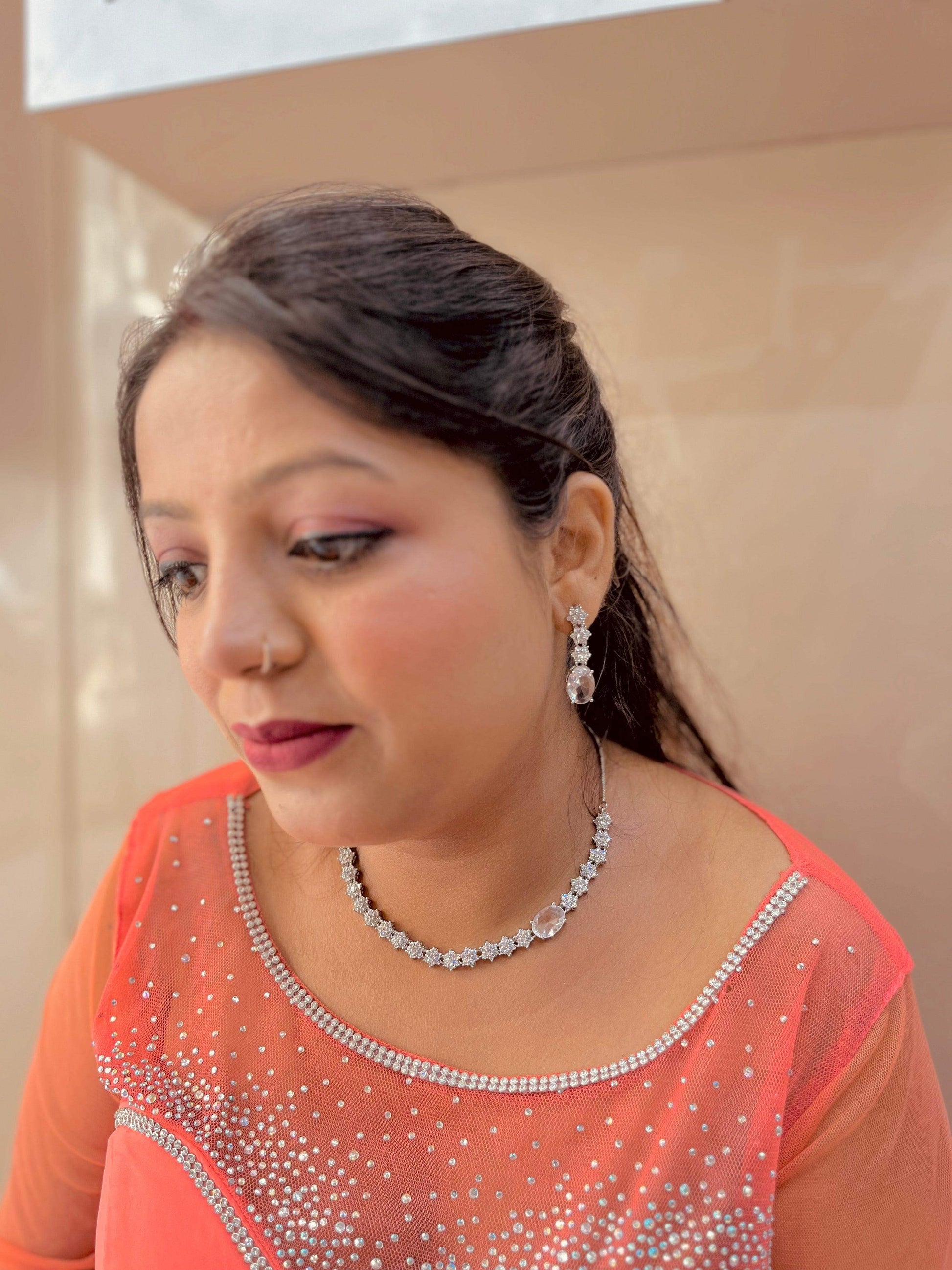 Diamond necklace sets 8965 - Vijay & Sons