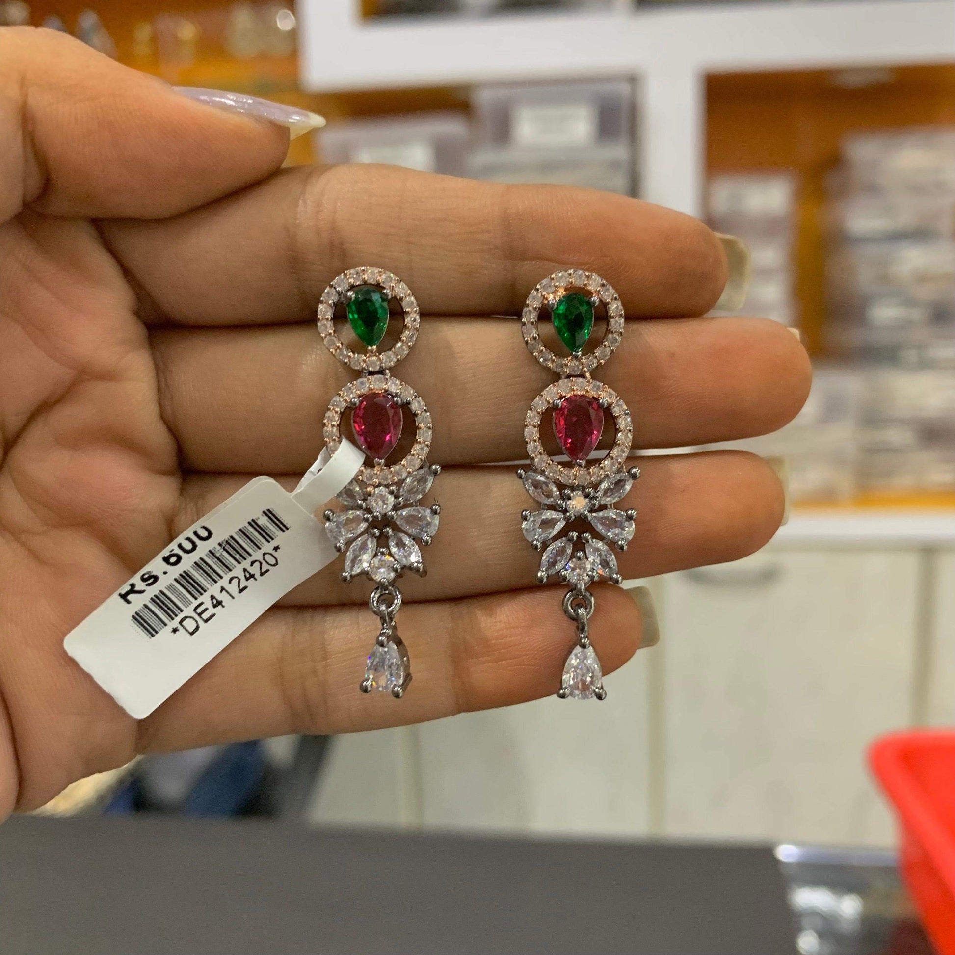 Zircon Earrings 478556 - Vijay & Sons