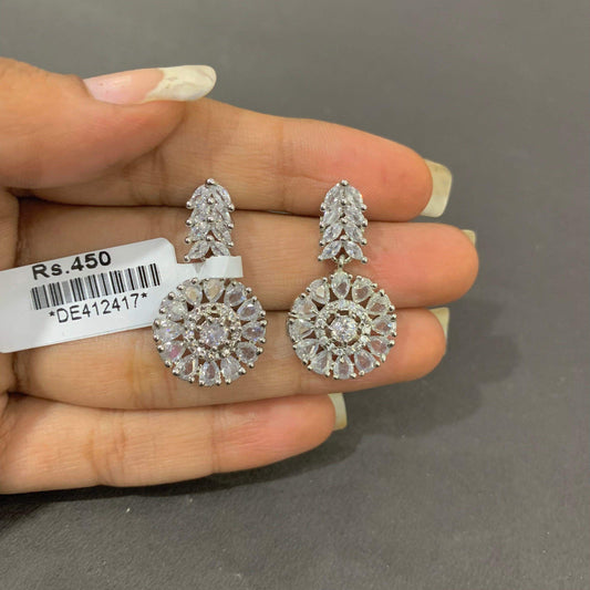 American Diamond Earrings 45644 - Vijay & Sons