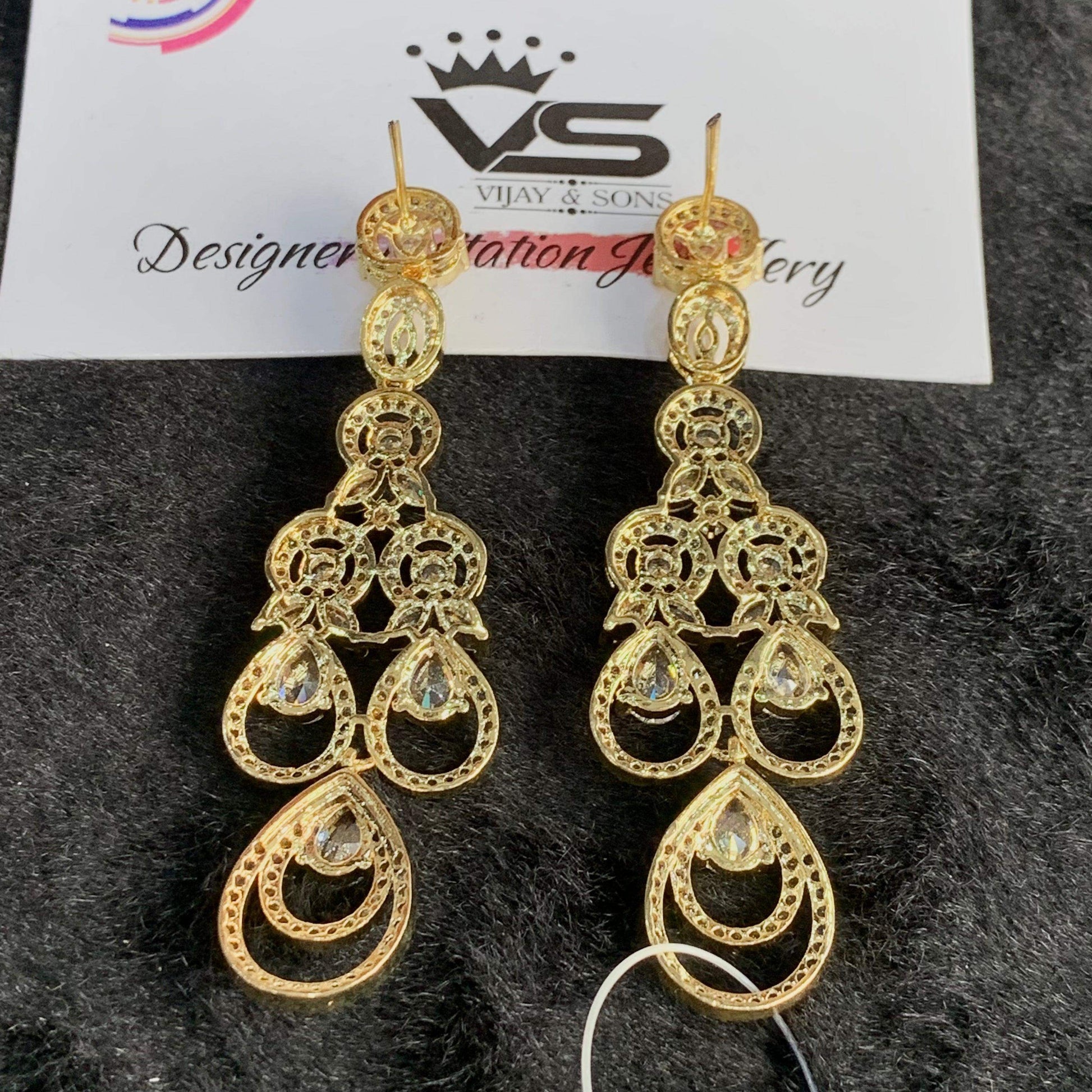 American Diamond Earrings 34568 - Vijay & Sons