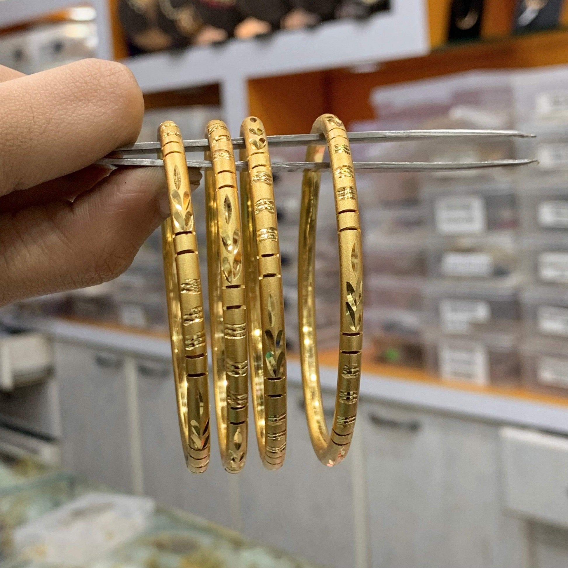 Designer Gold Plated Bangles - Vijay & Sons