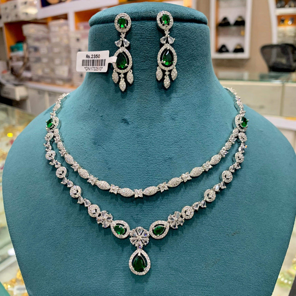 Zircon Necklace Set 244334 - Vijay & Sons