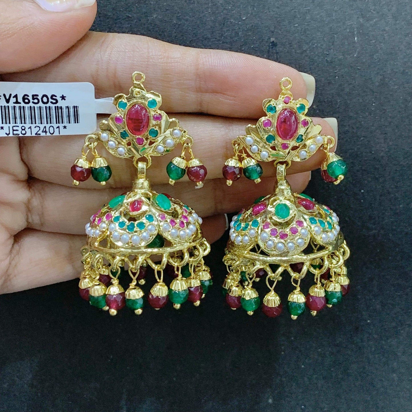 Jadau Earrings 564803 - Vijay & Sons