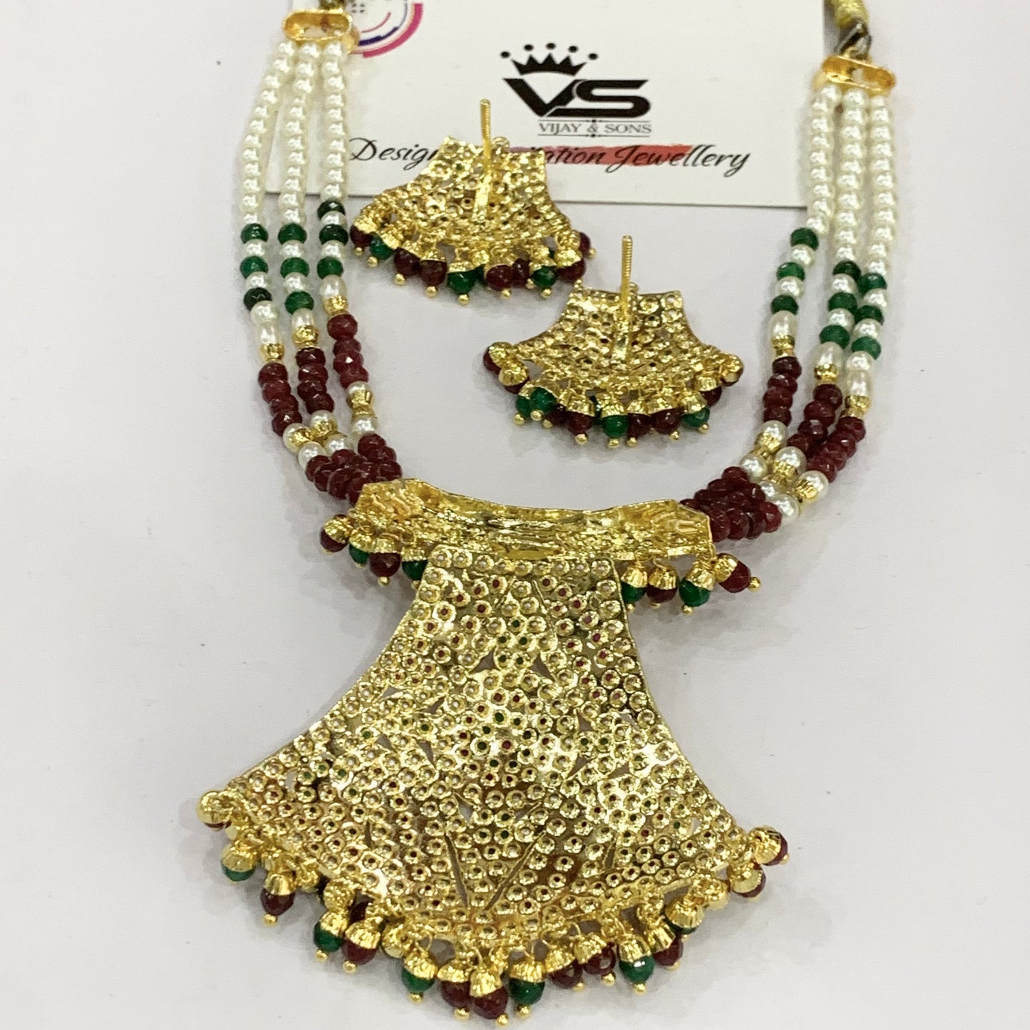 Jadau Necklace set 345586