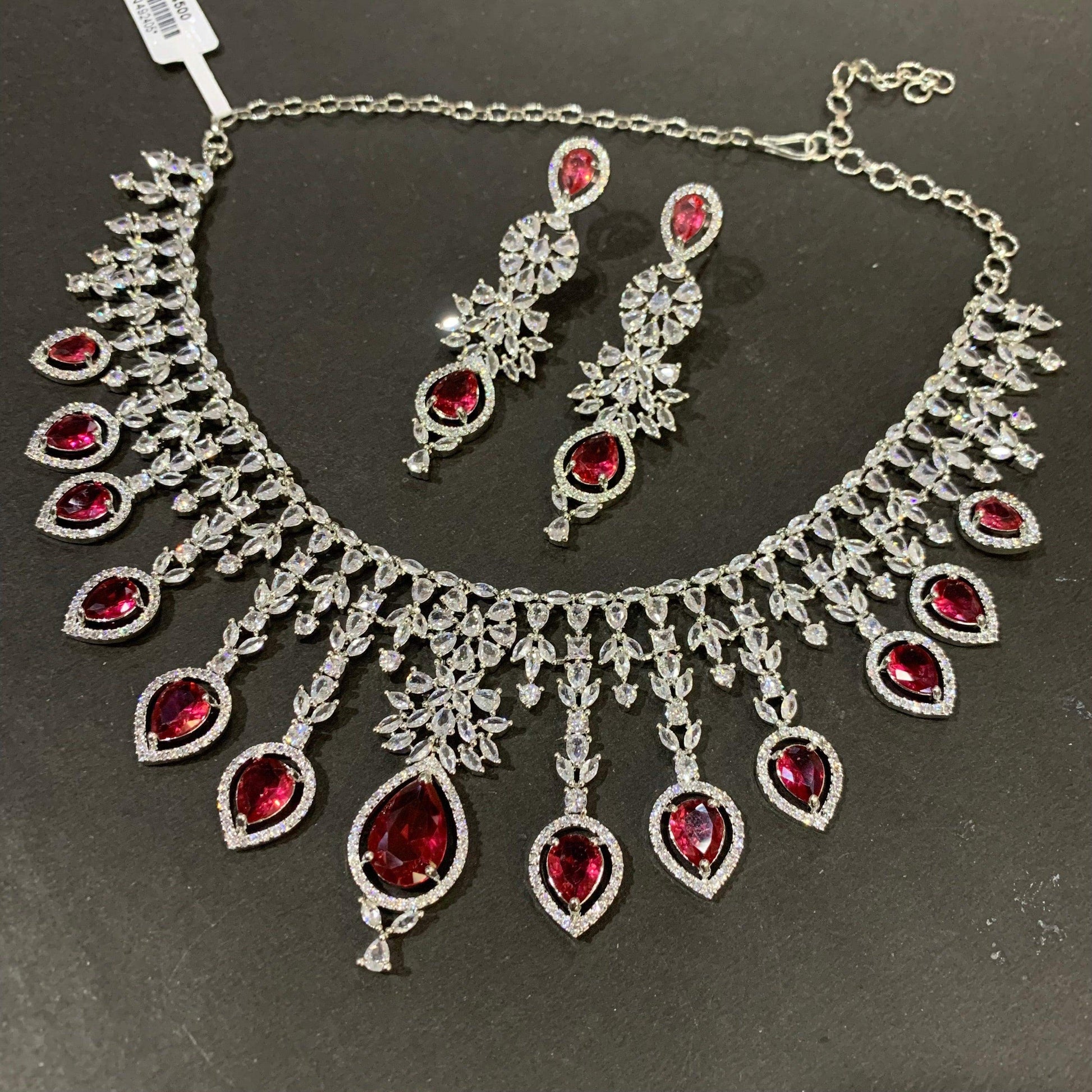 Zircon Necklace Sets 267567 - Vijay & Sons