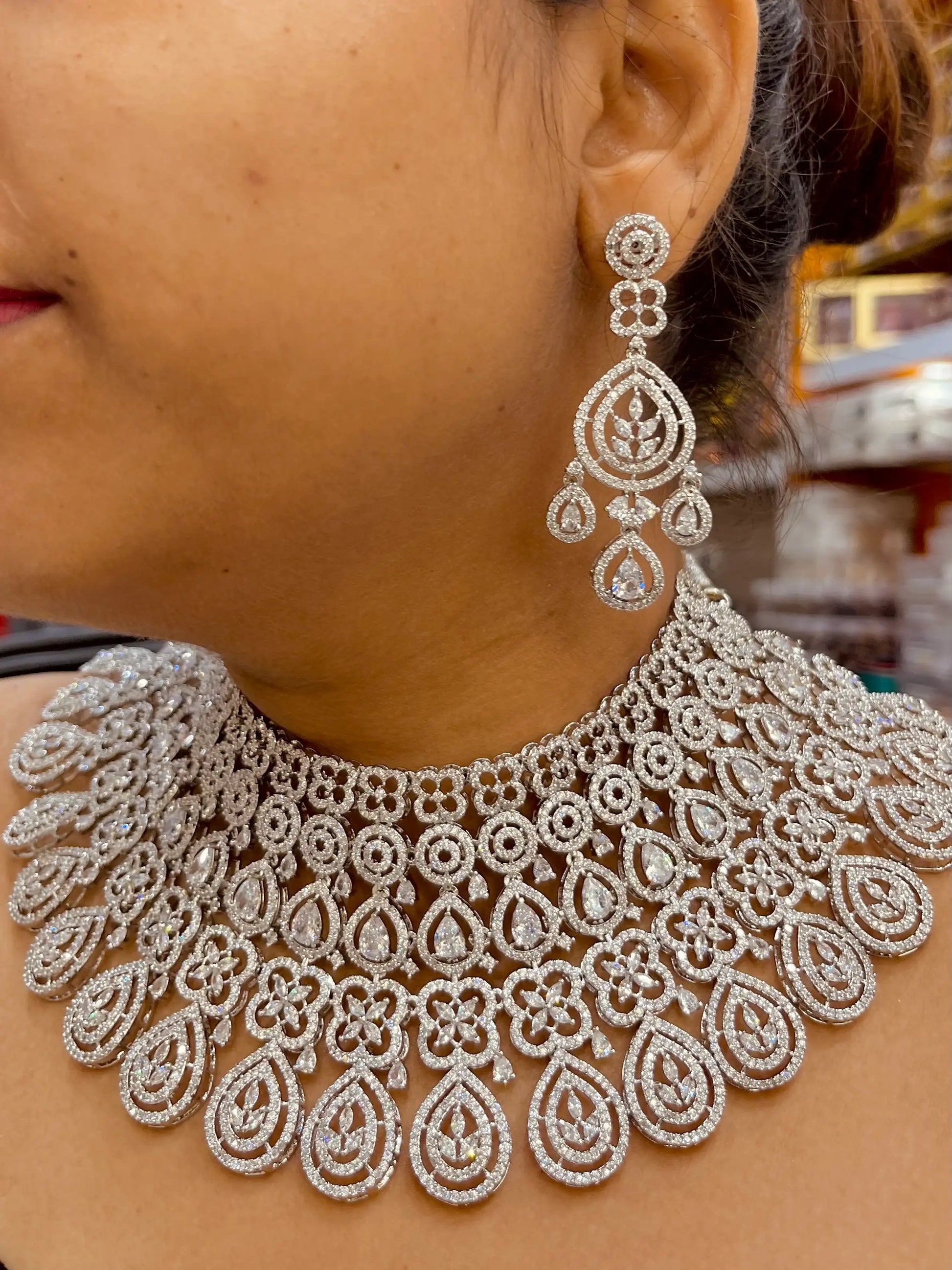 Diamond necklace 456496 - Vijay & Sons