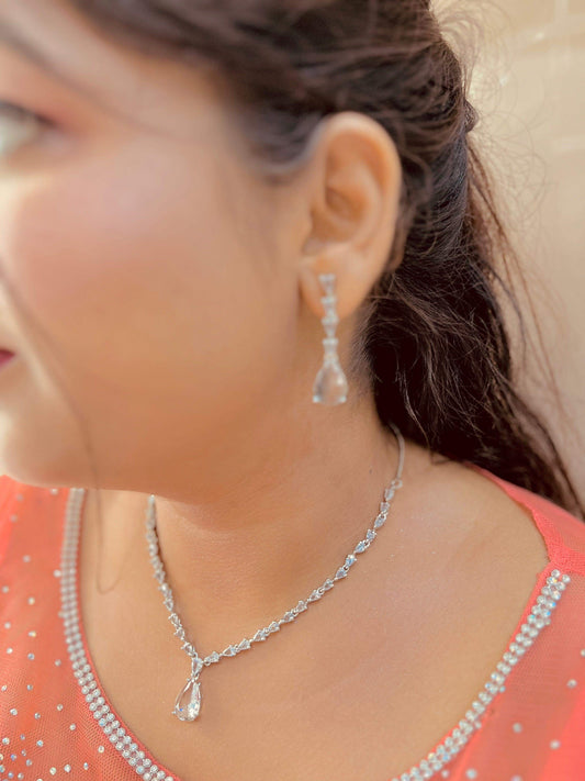 Zircon Necklace Set 478465 - Vijay & Sons