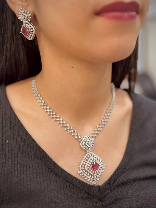 Zircon Necklace Set 47846