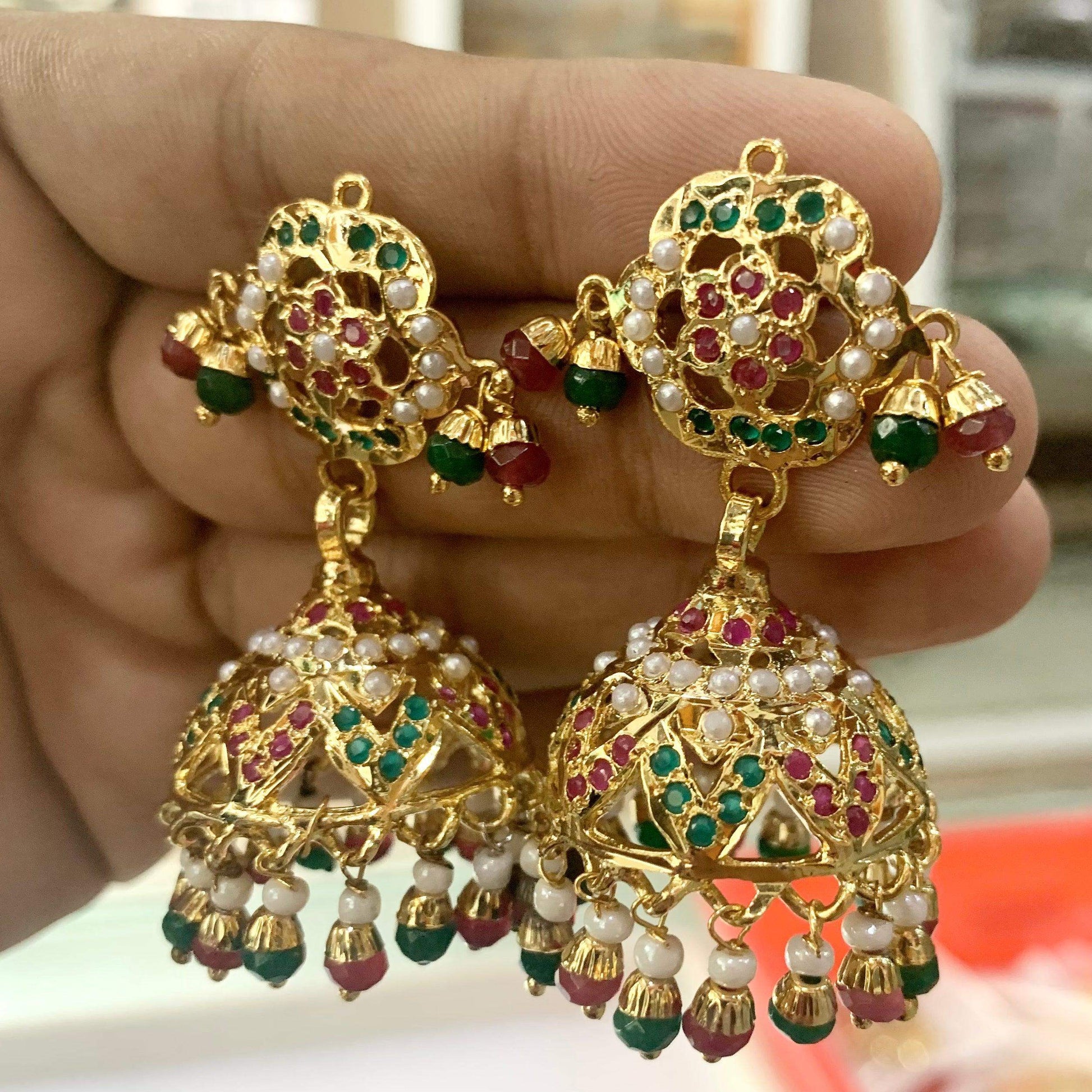 Jadau Earrings 562758 - Vijay & Sons