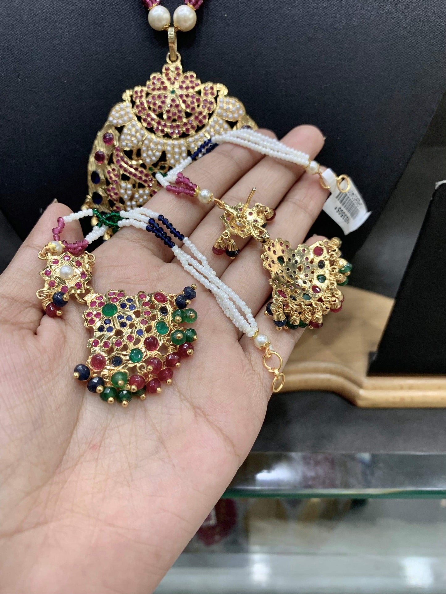 Jadau pendant set 4577448 - Vijay & Sons