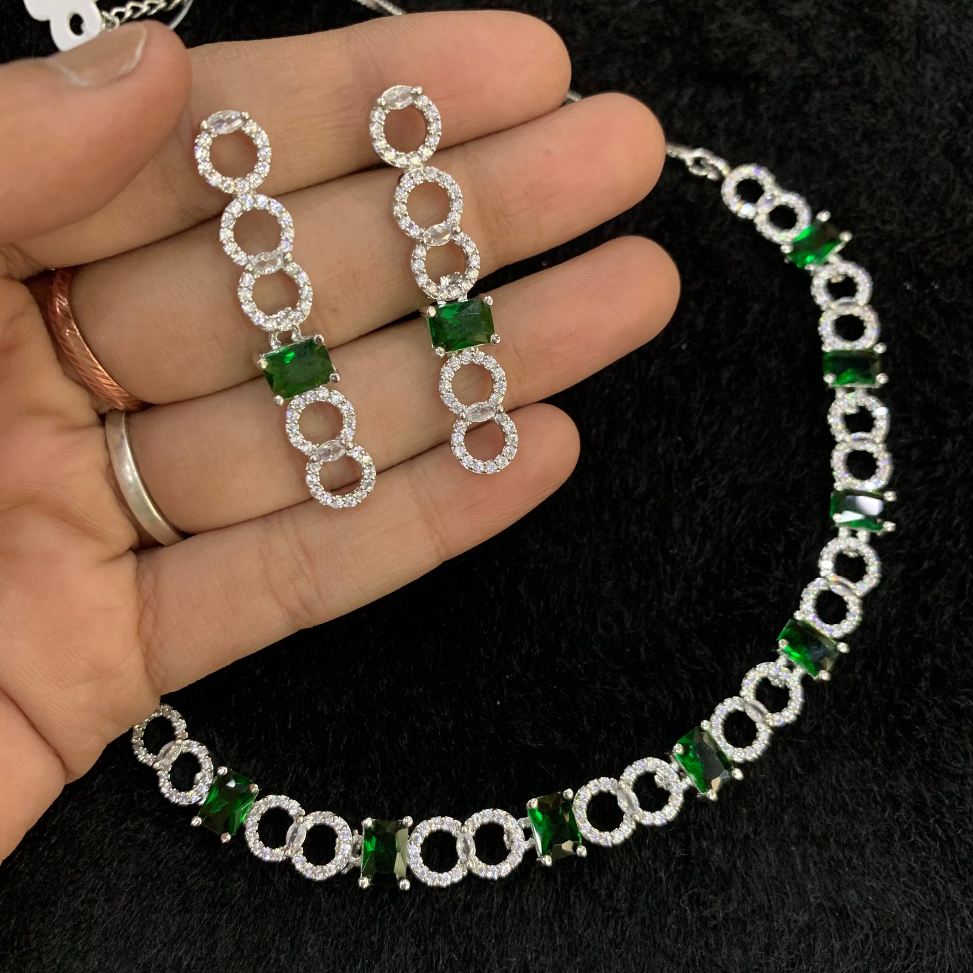 Zircon Necklace Set 963772 - Vijay & Sons