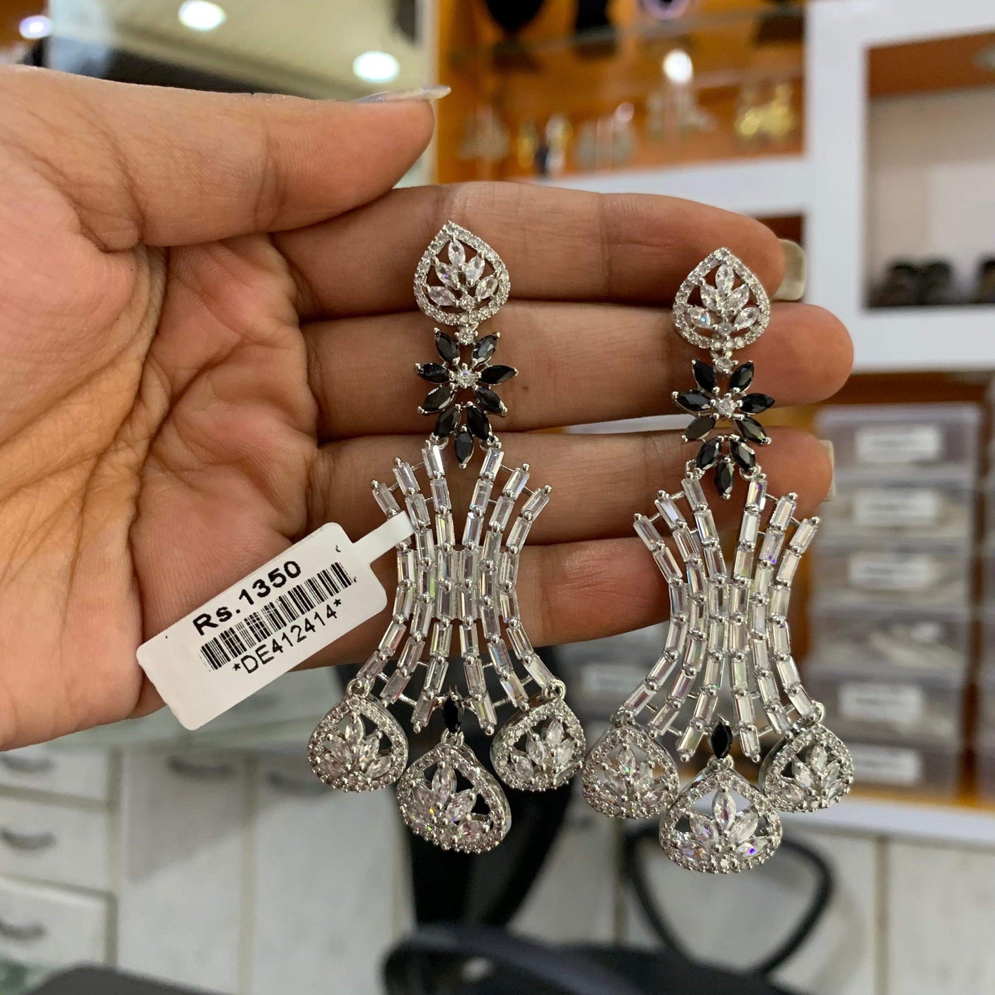American Diamond Earrings 67875 - Vijay & Sons