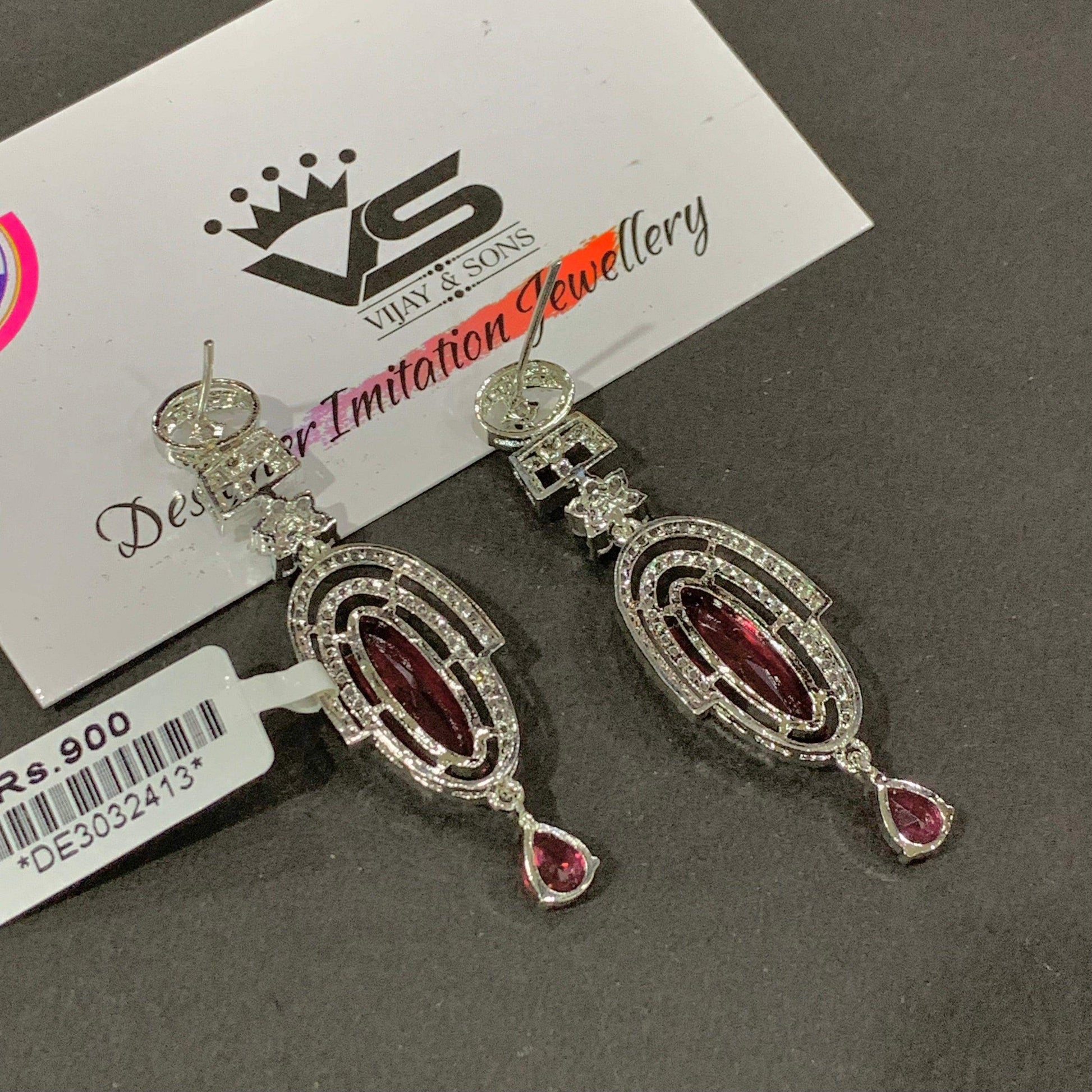 Zircon Earrings 466777 - Vijay & Sons