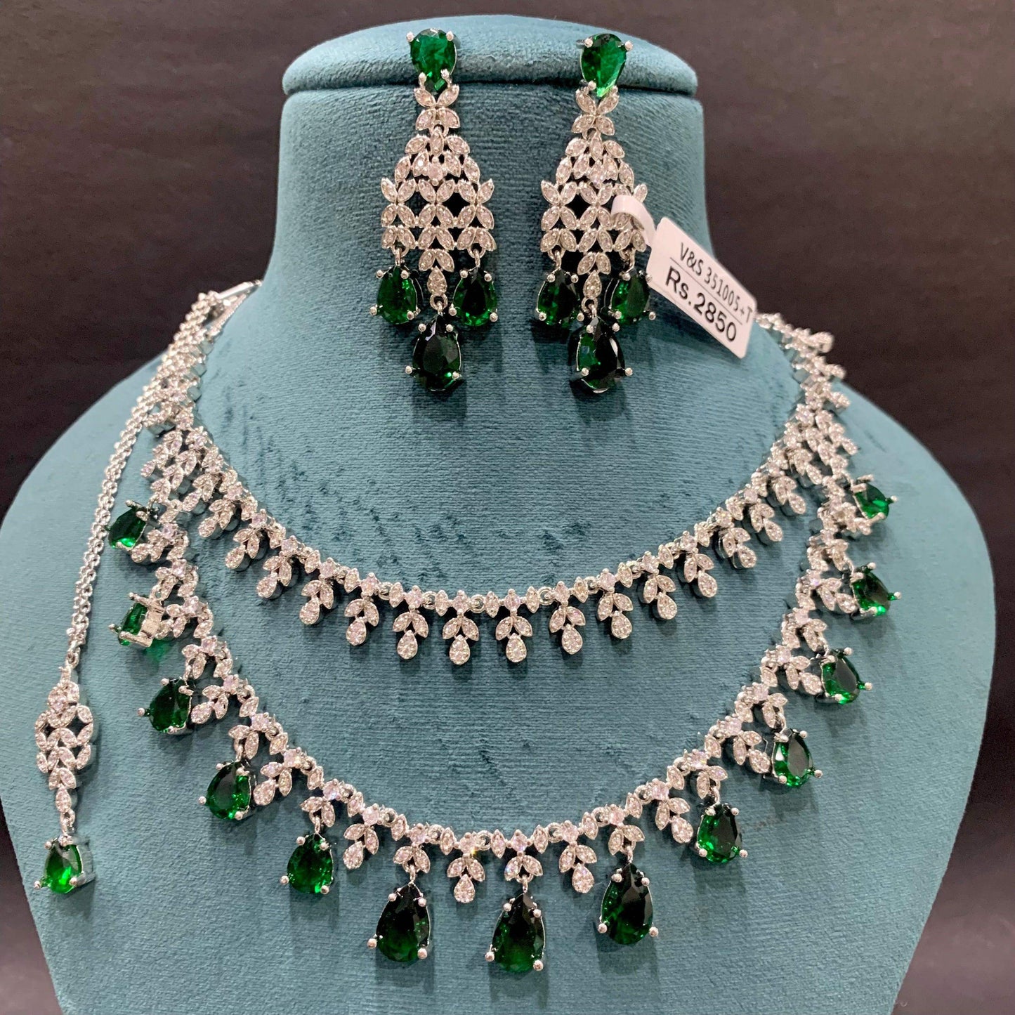 Zircon Necklace Set 478499 - Vijay & Sons