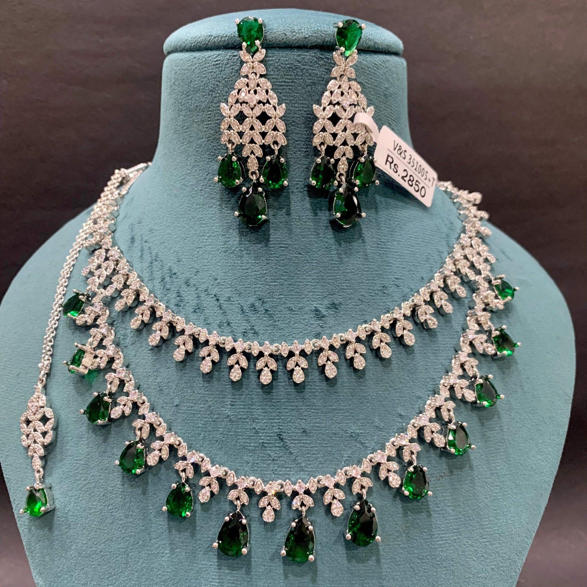 Zircon Necklace Set 478499 - Vijay & Sons