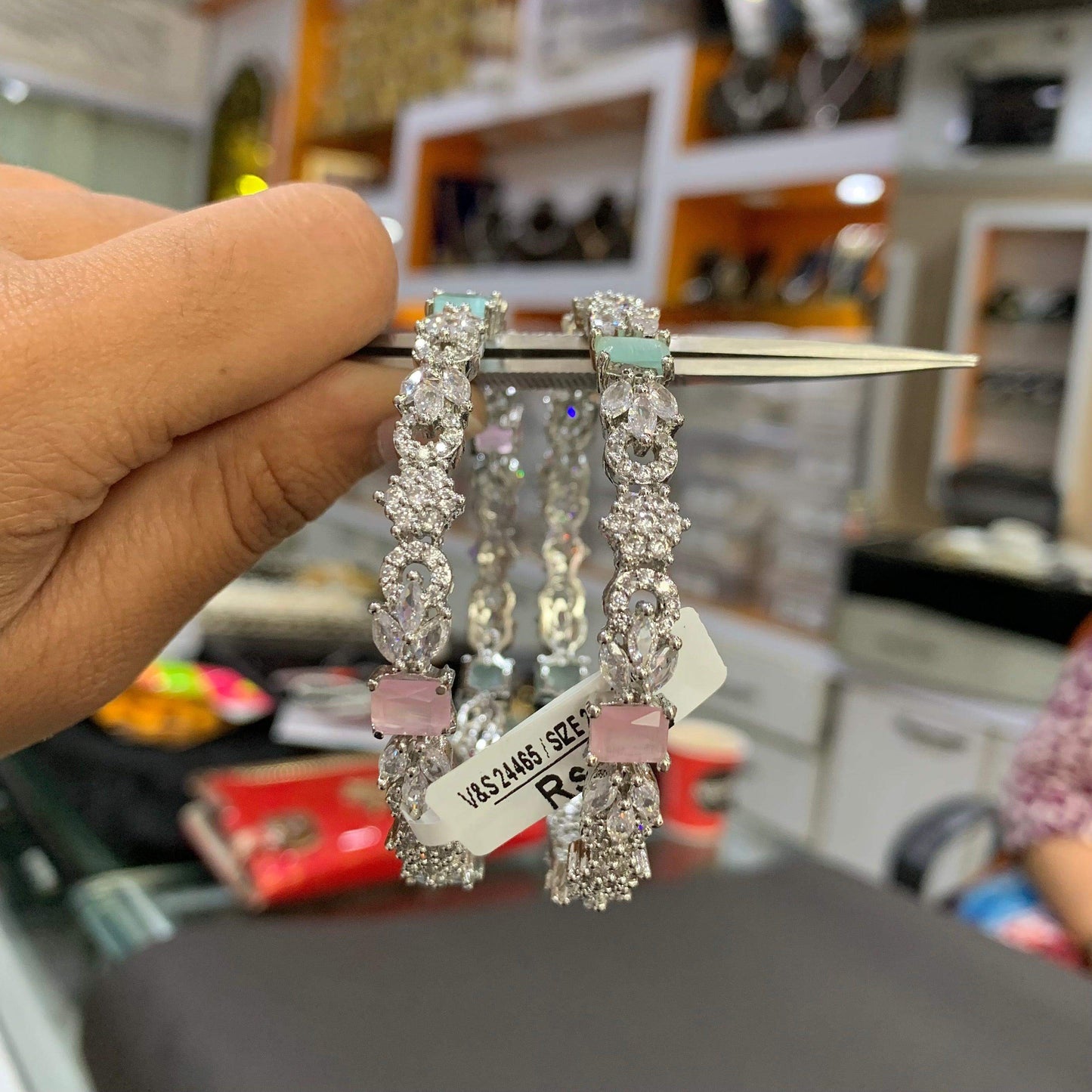 American Diamond Bangle 57658 - Vijay & Sons