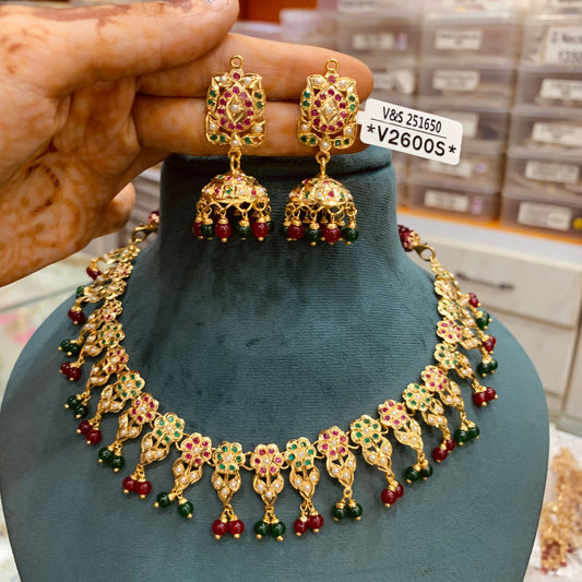 Jadau Necklace Set 57655