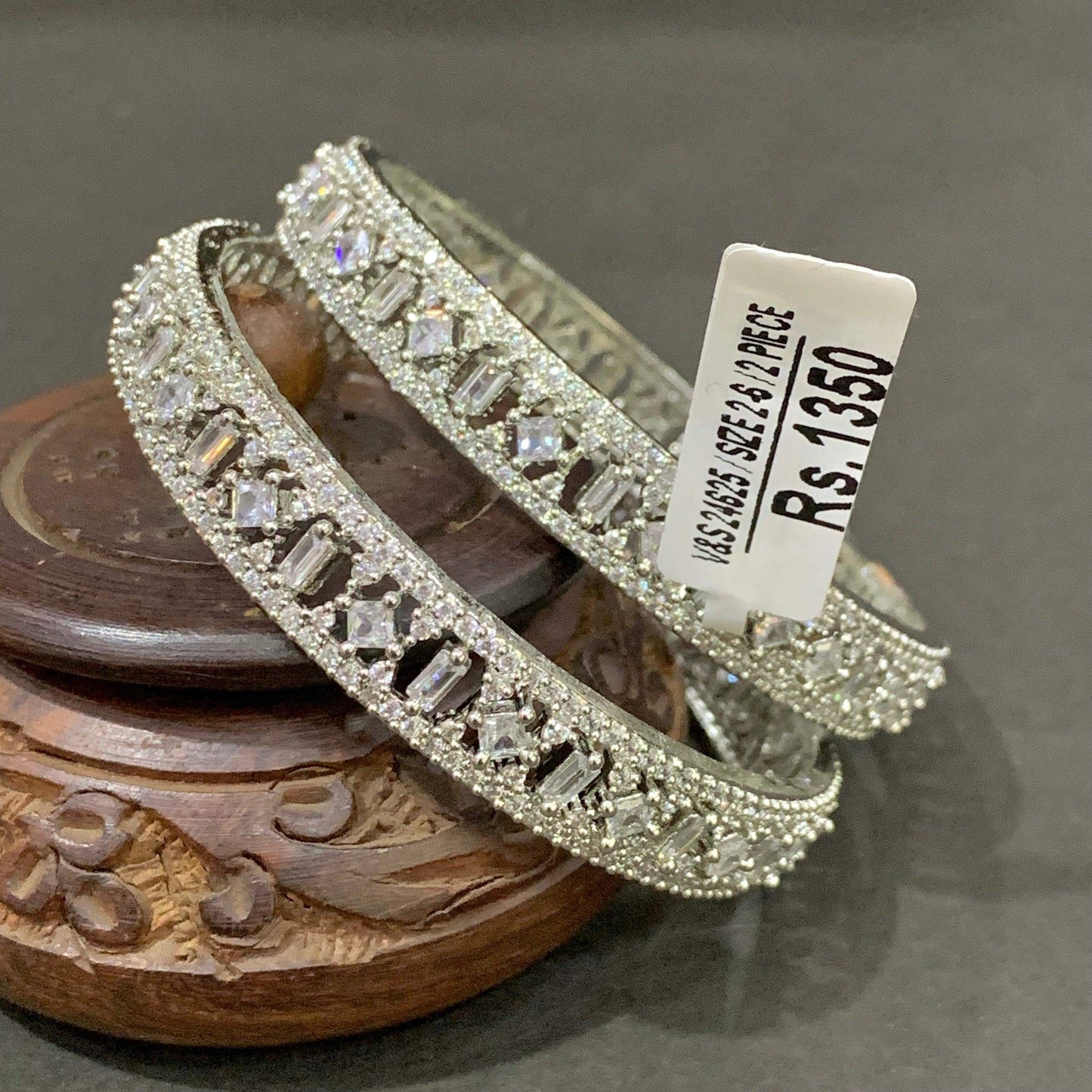 American Diamond Bangles 155566 - Vijay & Sons