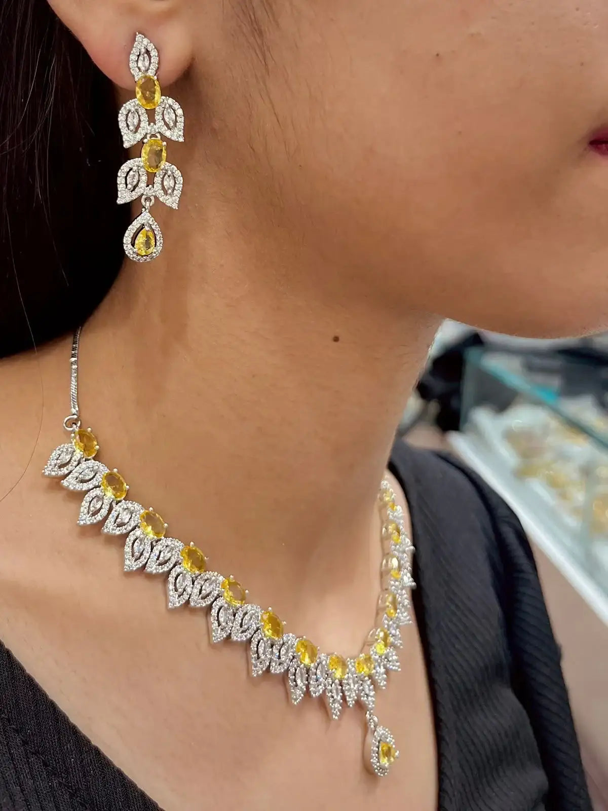 Zircon Necklace Set 4565478