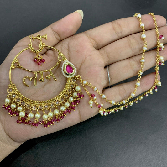 Gold plated Nath 676567 - Vijay & Sons