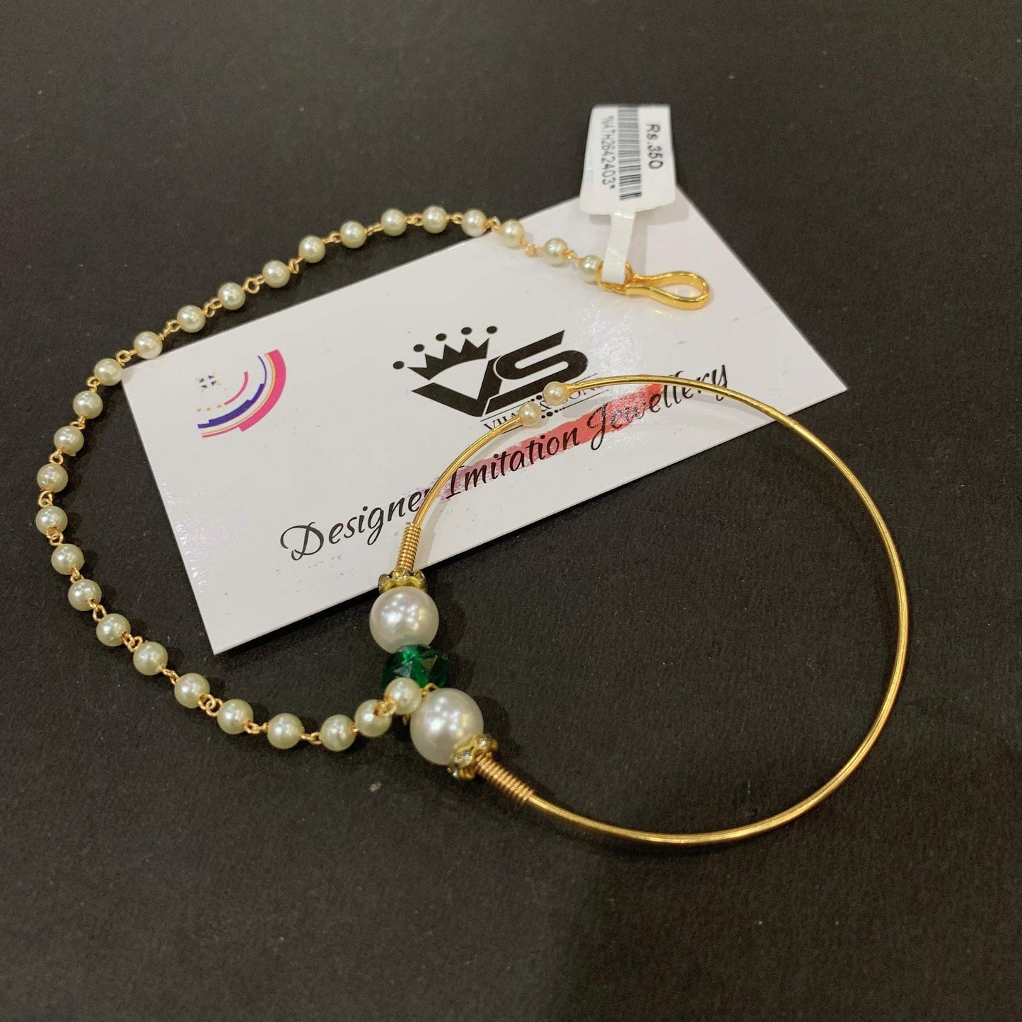 Gold plated Nath 64555 - Vijay & Sons