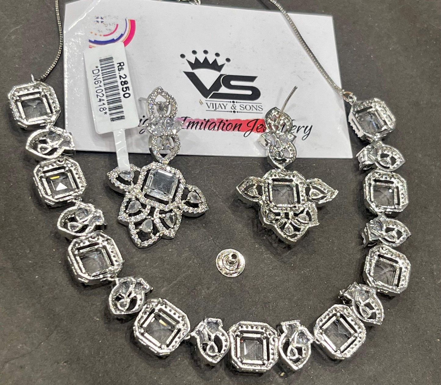 Diamond necklace 8777 - Vijay & Sons