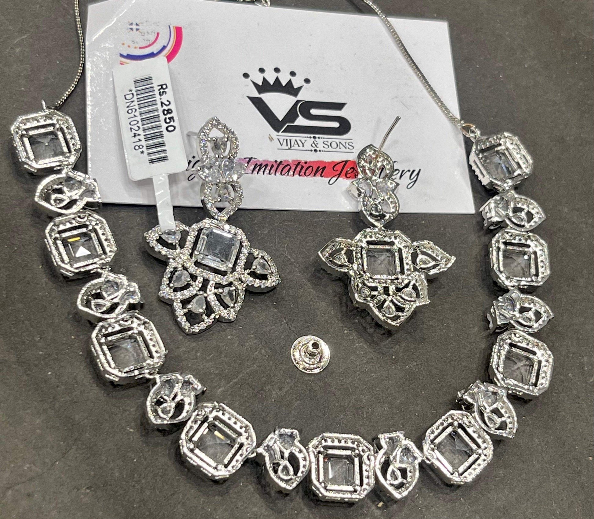 Diamond necklace 8777 - Vijay & Sons