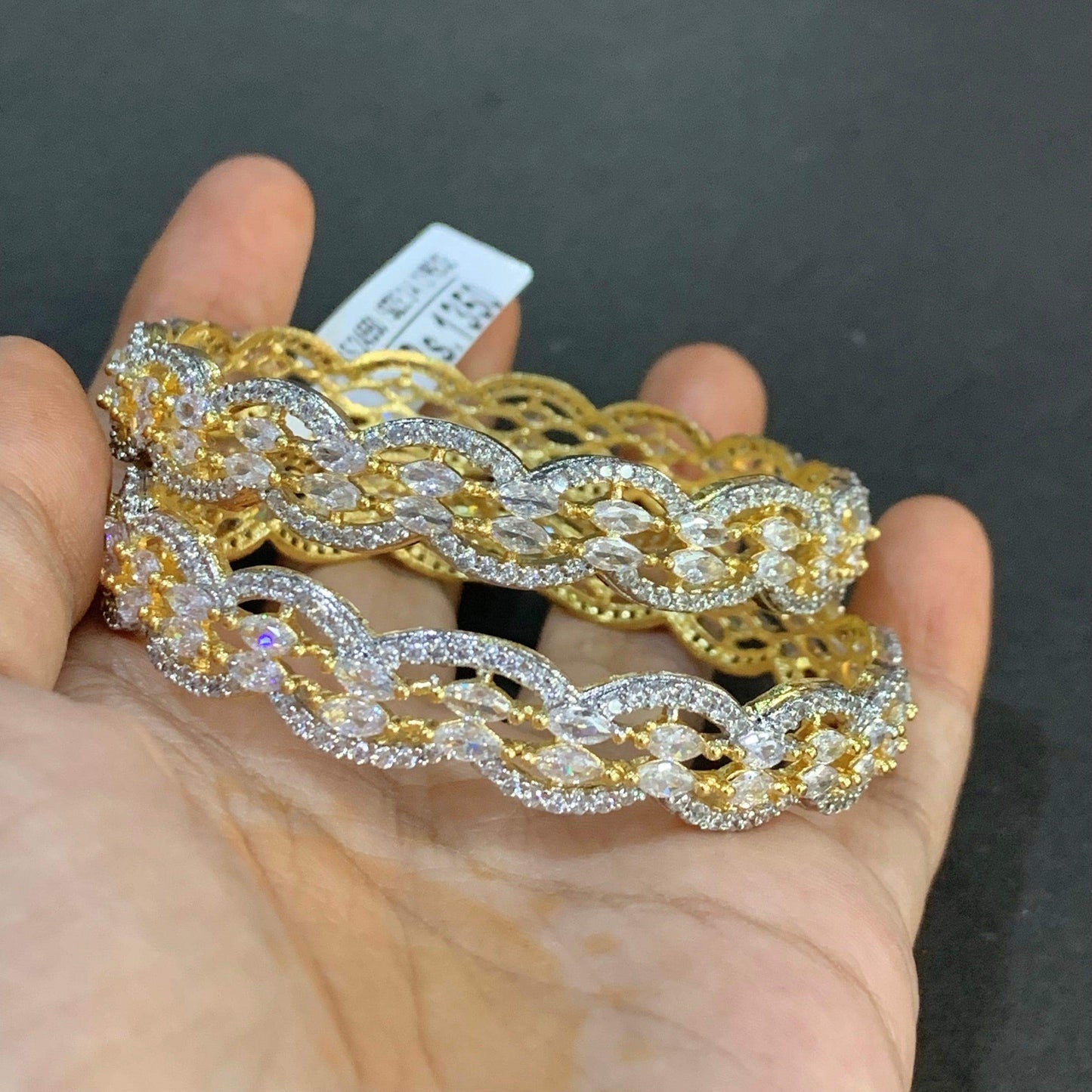 American Diamond Bangles 67655 - Vijay & Sons