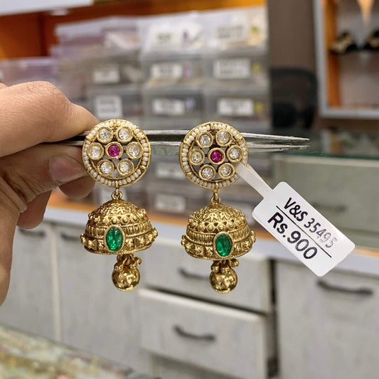 Antique earrings 22356 - Vijay & Sons