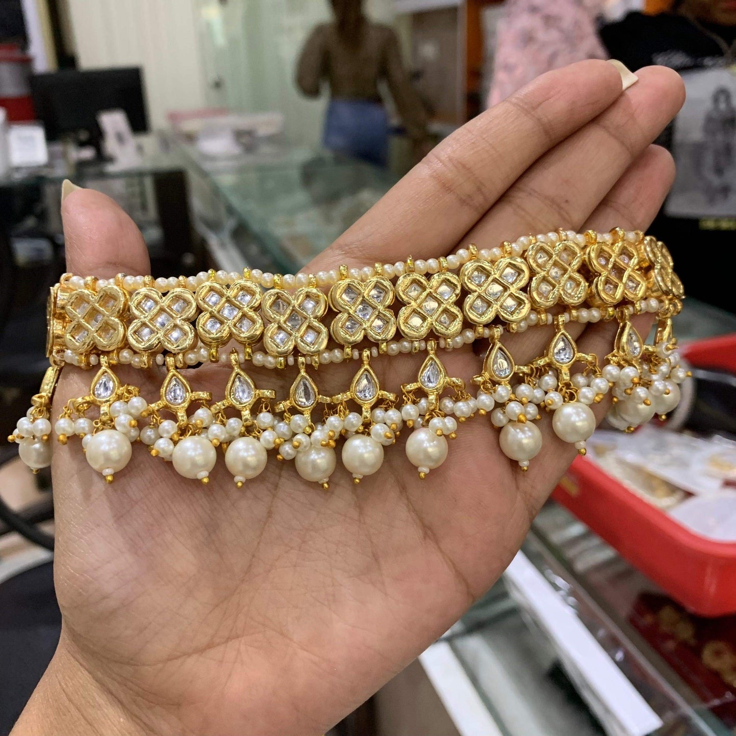 Kundan Necklace Set 3457765 - Vijay & Sons