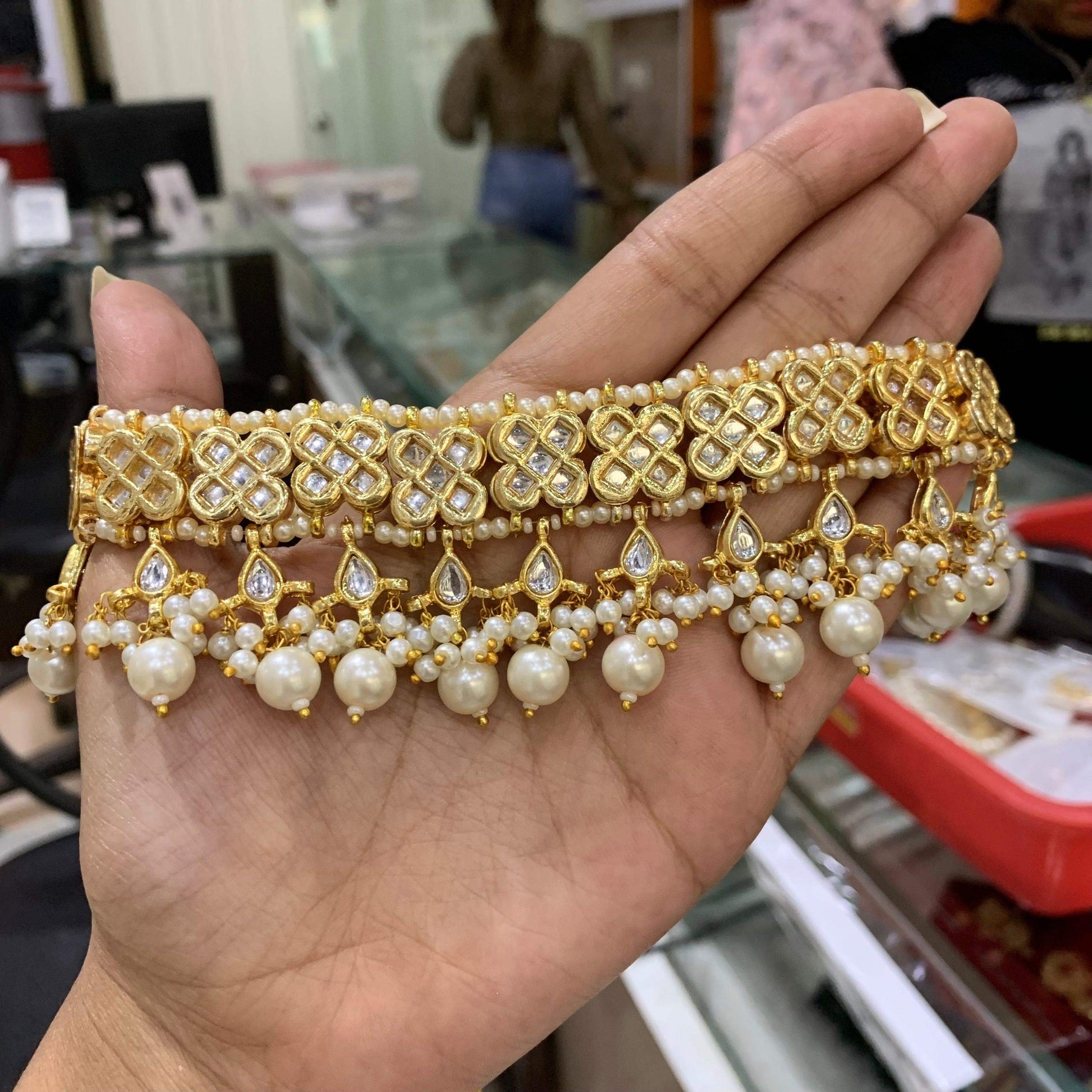 Kundan Necklace Set 3457765 - Vijay & Sons