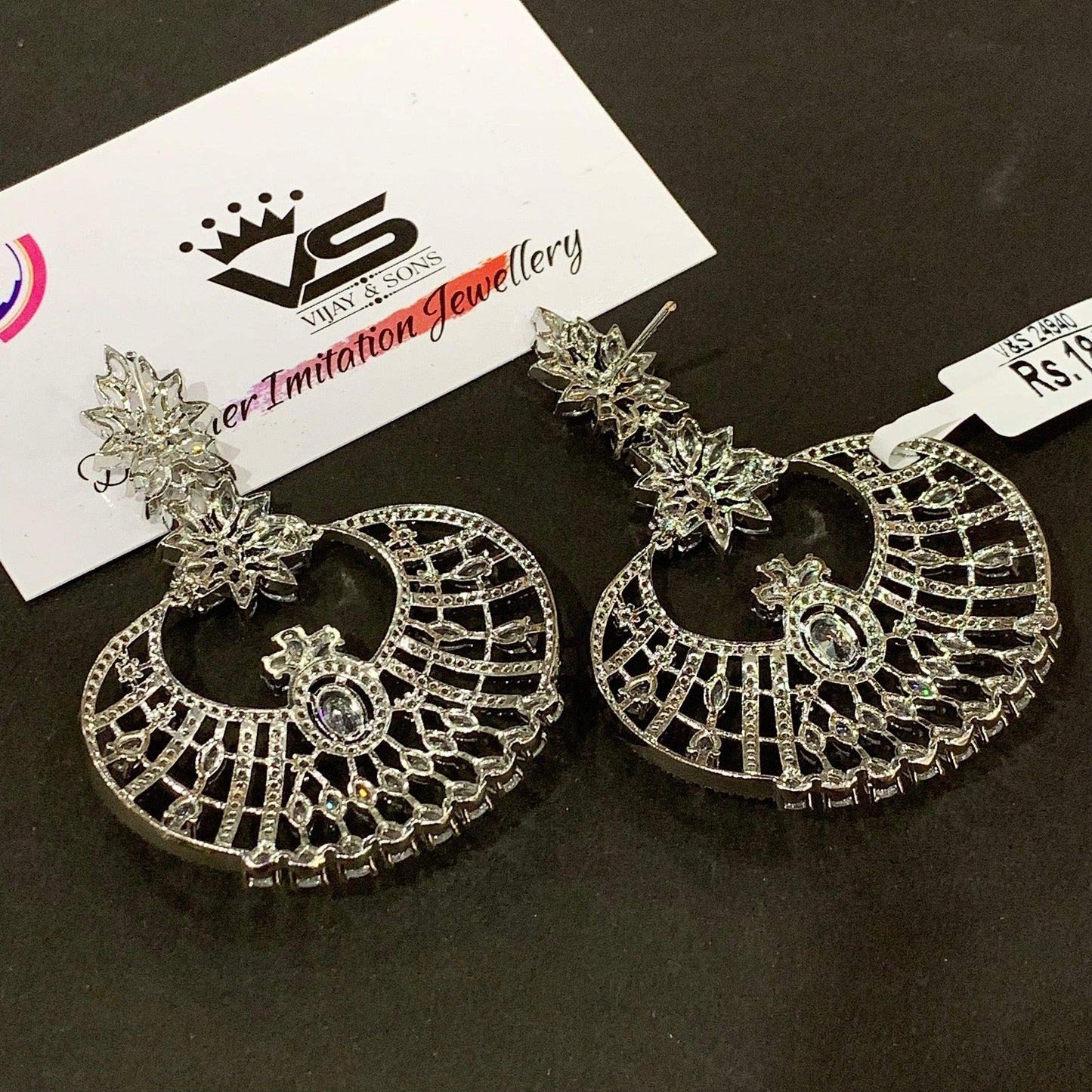 Diamond earrings 33456 - Vijay & Sons