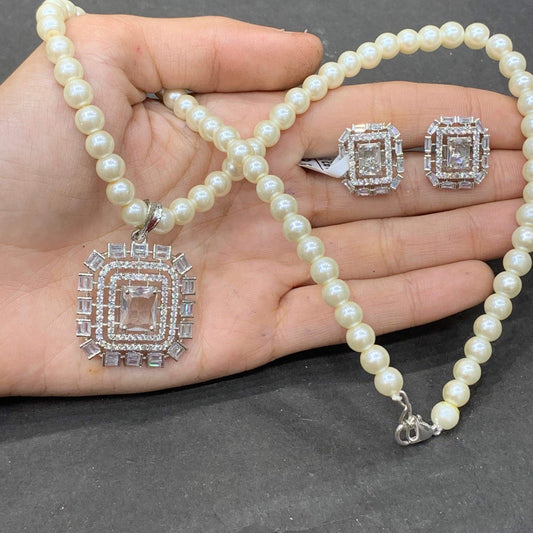 Zircon Pendant Sets 525577 - Vijay & Sons