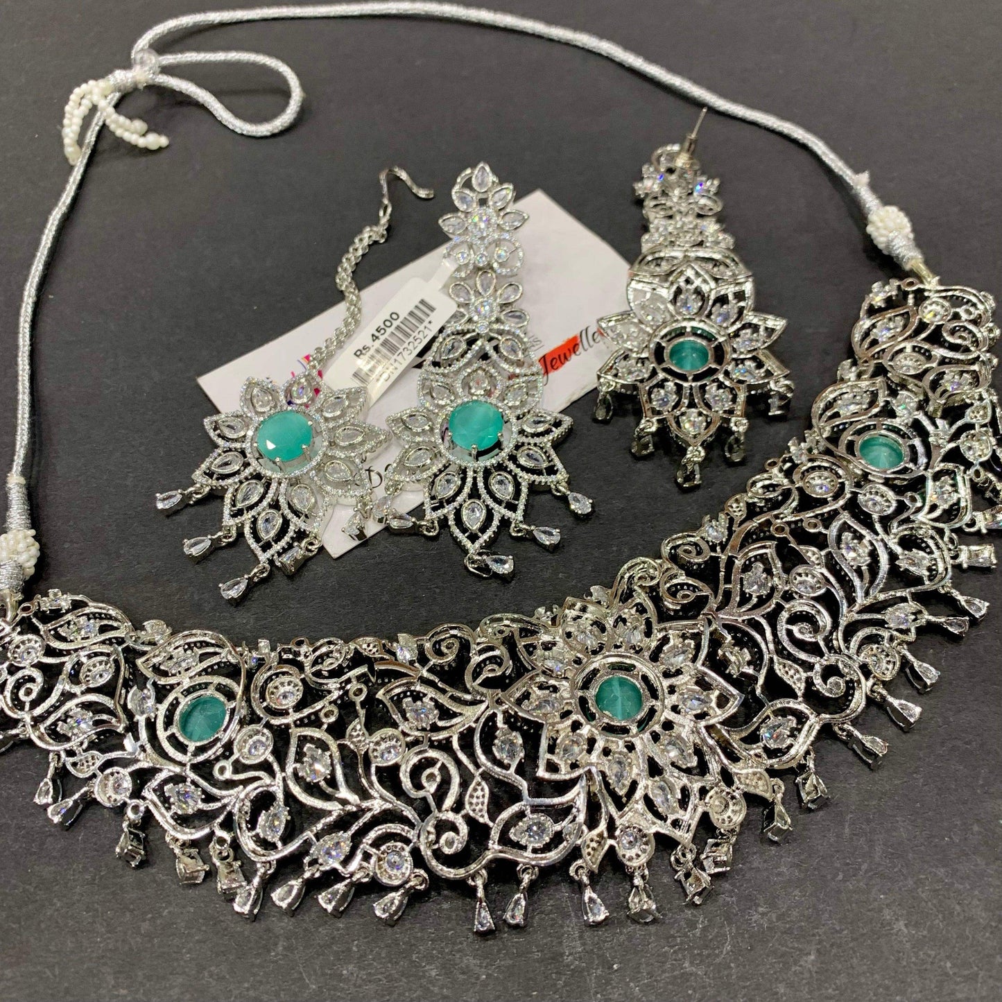 Zircon Necklace Set 98644 - Vijay & Sons