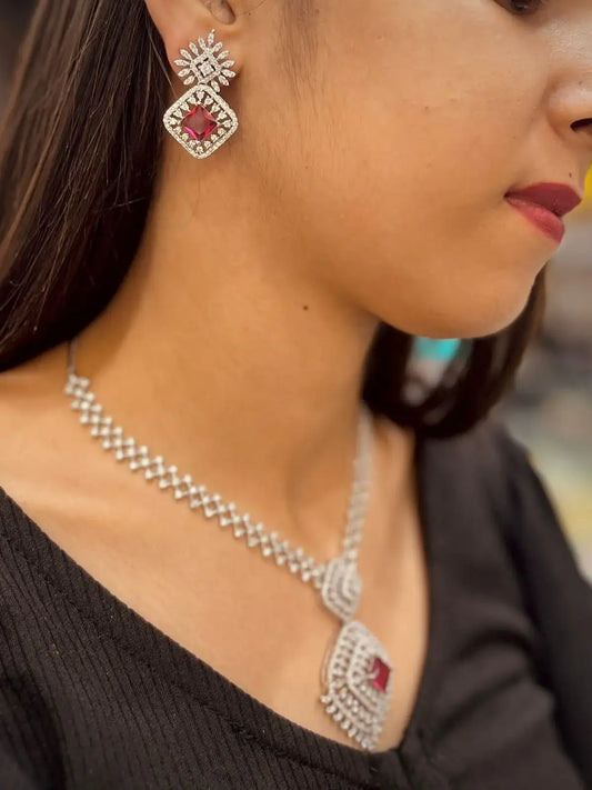 Zircon Necklace Set 47846
