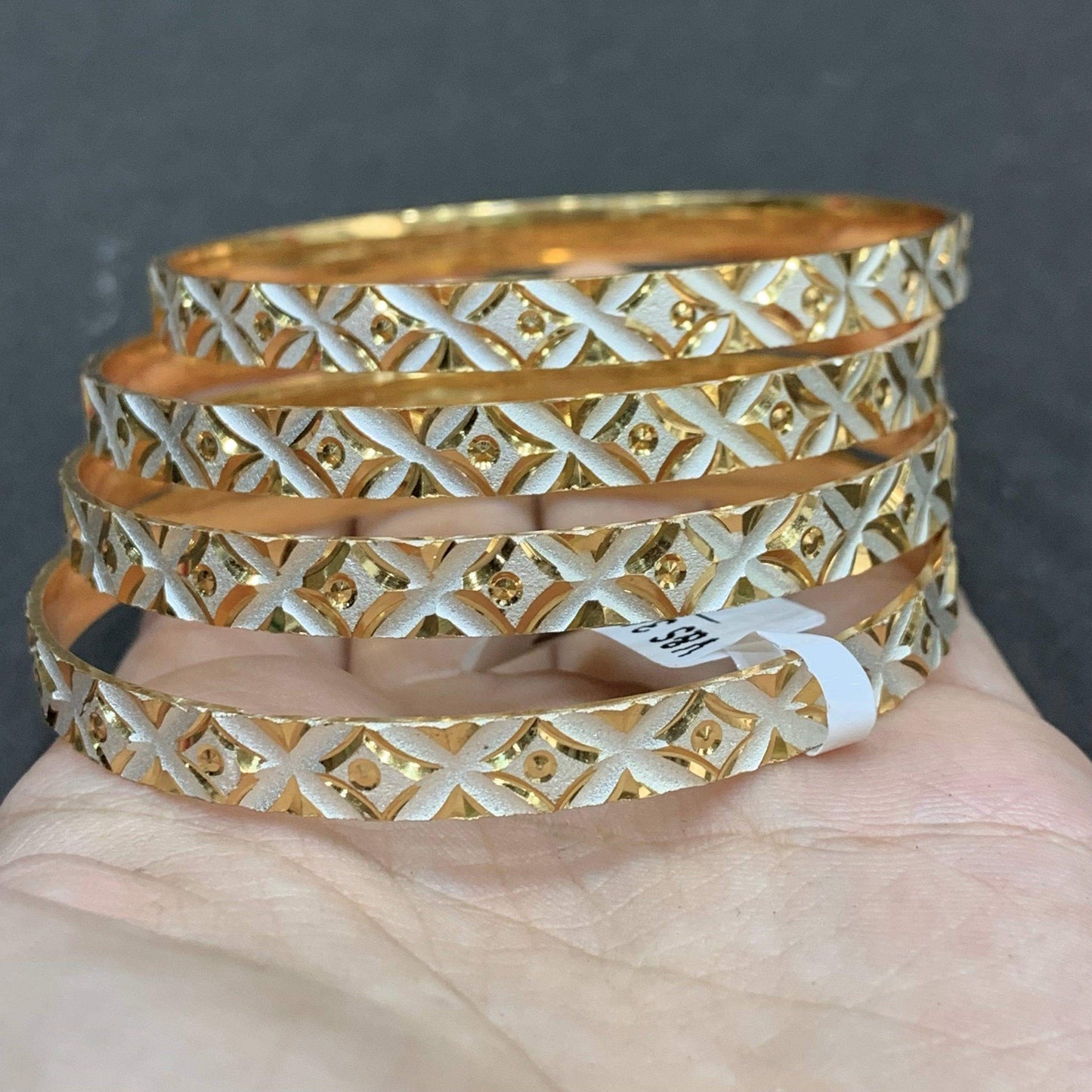 Gold Plated Bangles 62332 - Vijay & Sons